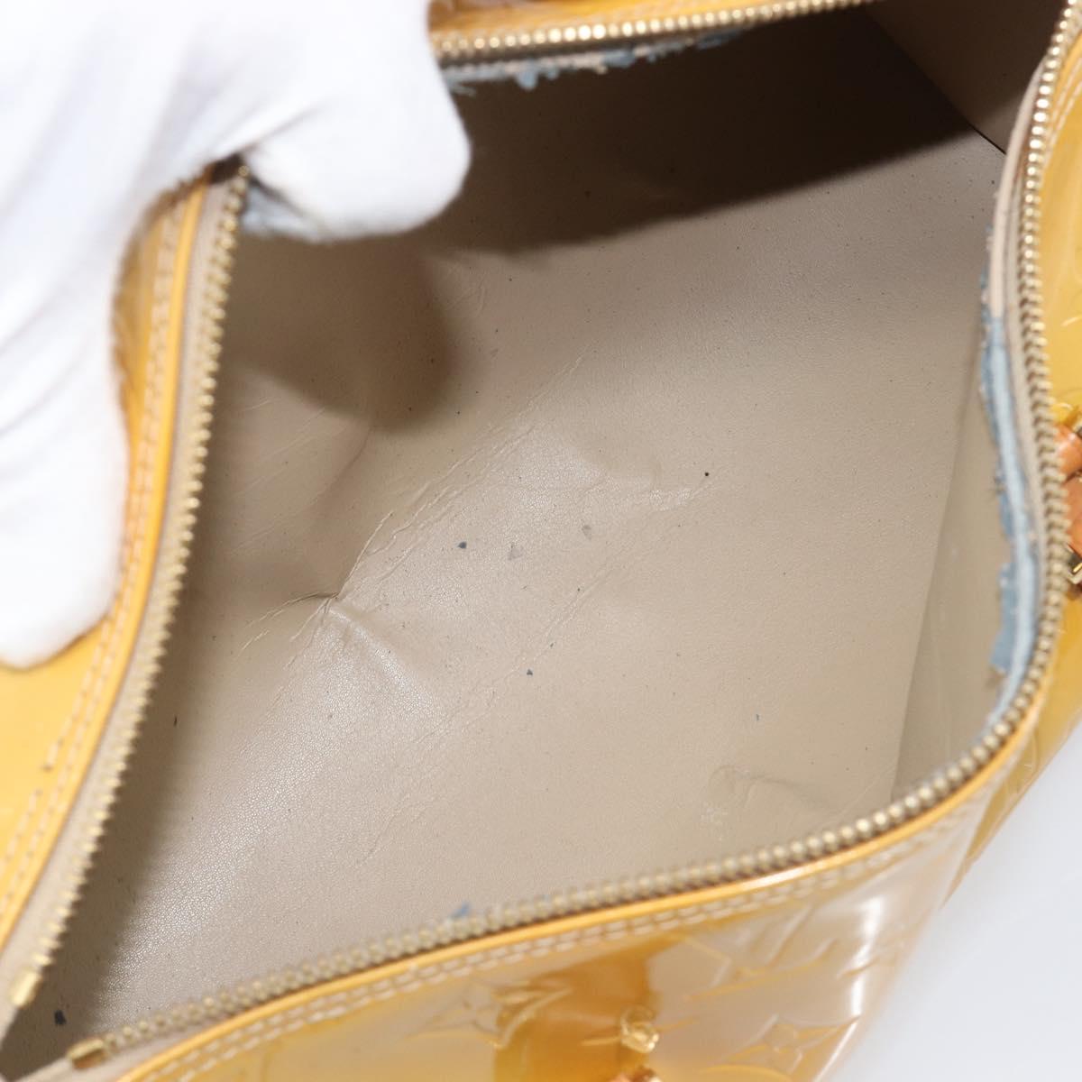 LOUIS VUITTON Monogram Vernis Bedford Hand Bag Beige M91006 LV Auth 201414