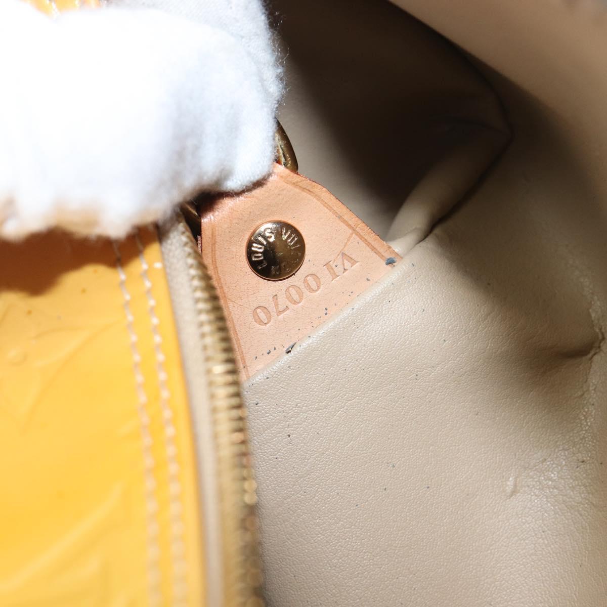 LOUIS VUITTON Monogram Vernis Bedford Hand Bag Beige M91006 LV Auth 201414