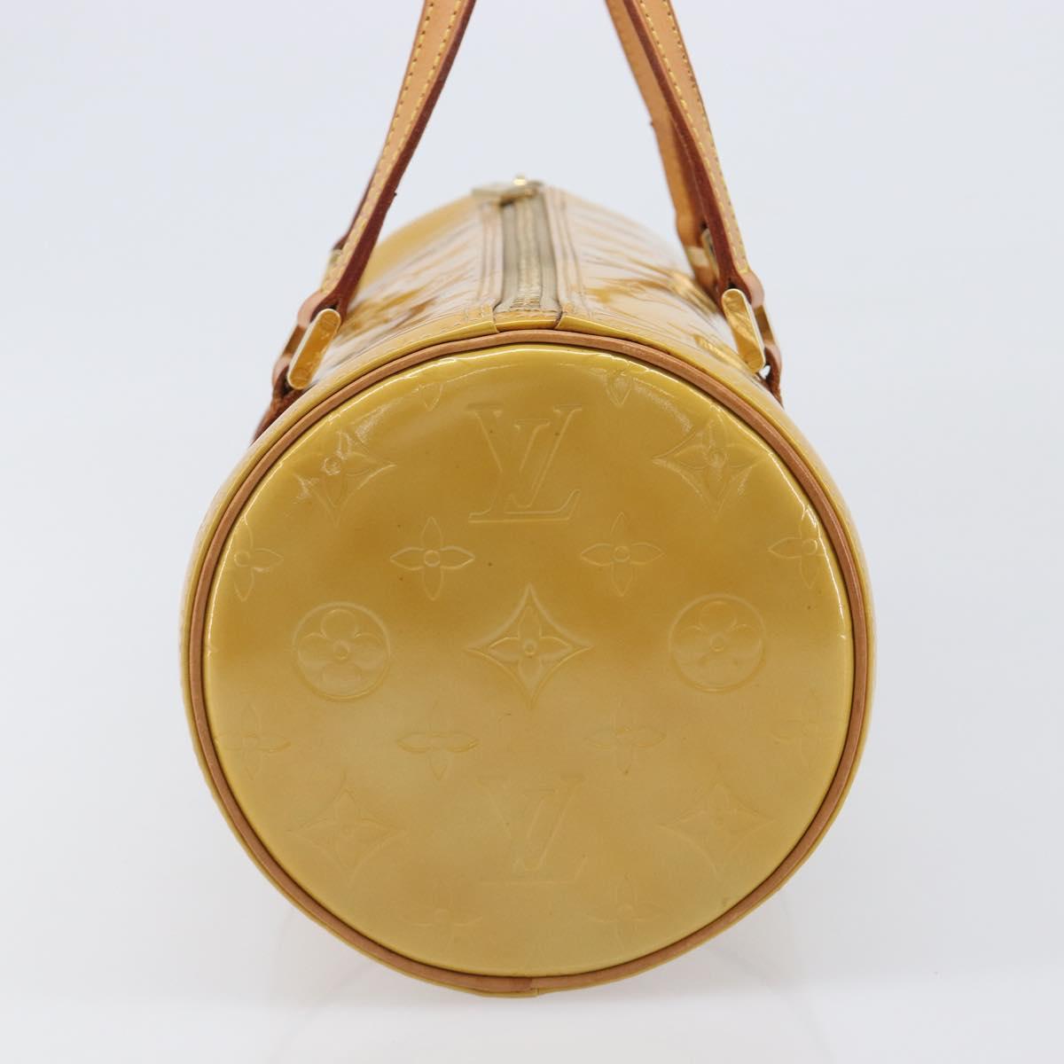 LOUIS VUITTON Monogram Vernis Bedford Hand Bag Beige M91006 LV Auth 201414