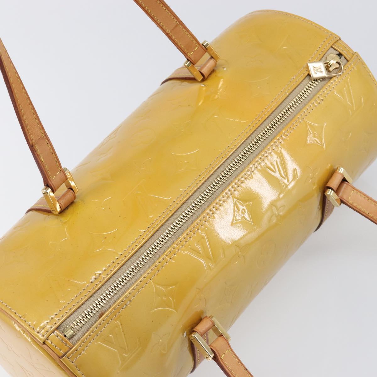 LOUIS VUITTON Monogram Vernis Bedford Hand Bag Beige M91006 LV Auth 201414
