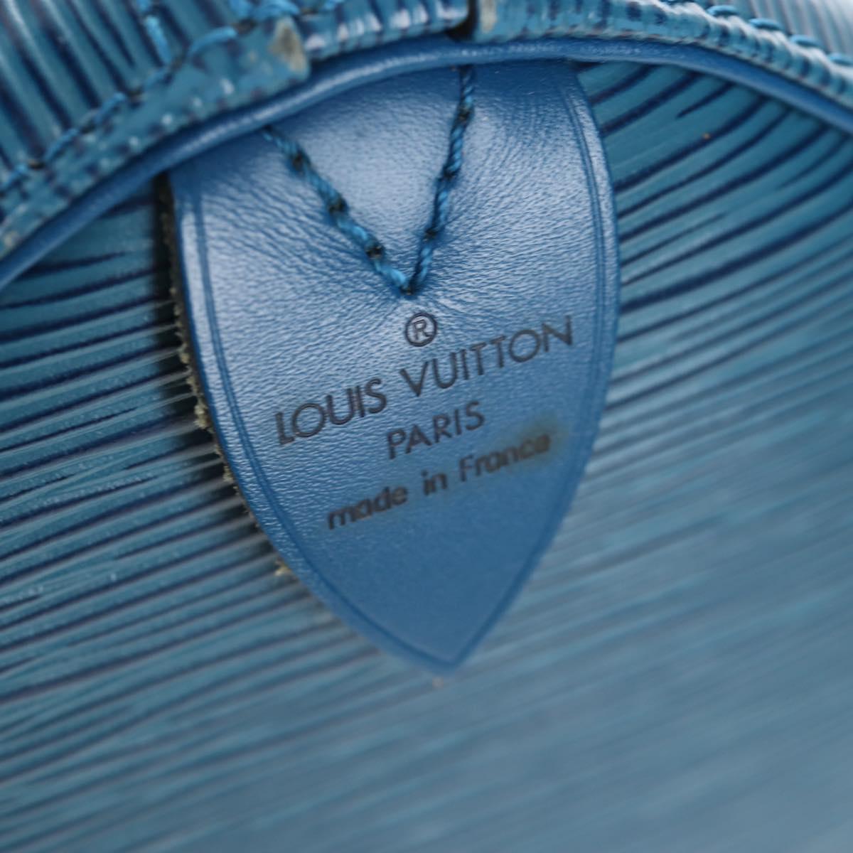 LOUIS VUITTON Epi Speedy 35 Hand Bag Toledo Blue M42995 LV Auth 201415V