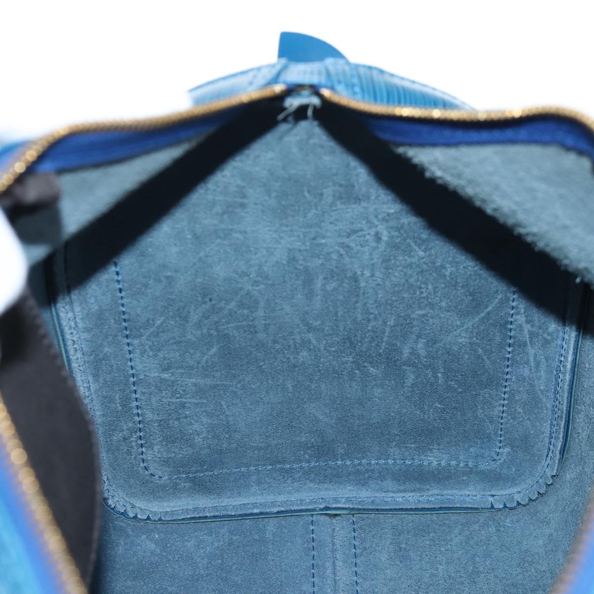 LOUIS VUITTON Epi Speedy 35 Hand Bag Toledo Blue M42995 LV Auth 201415V