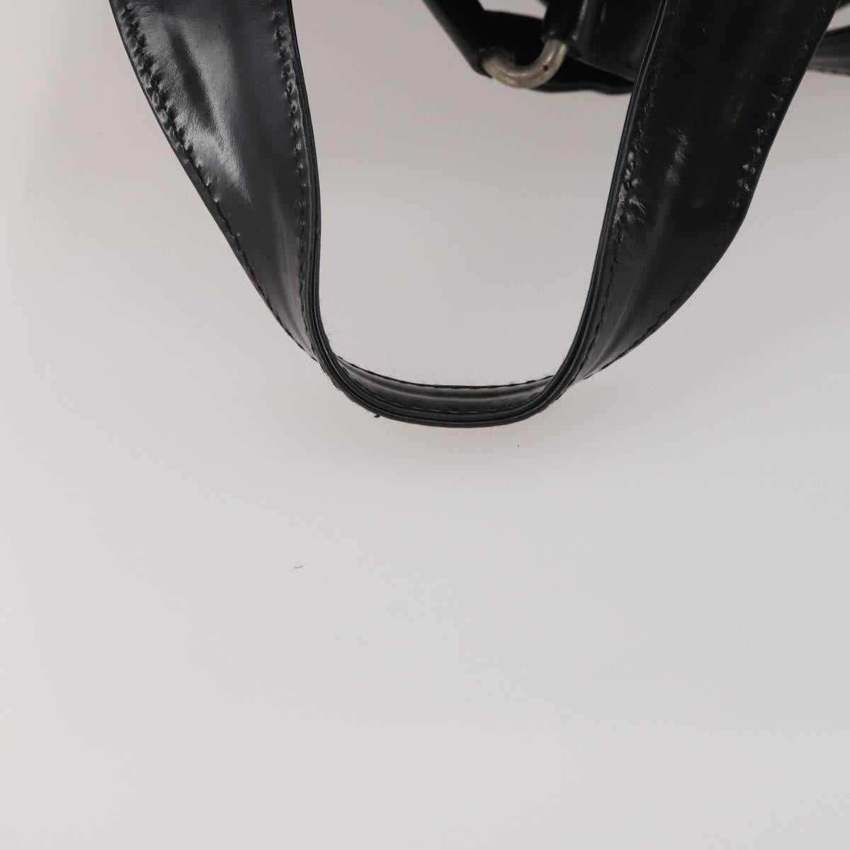 GUCCI Backpack Patent Black Silver Auth 201416