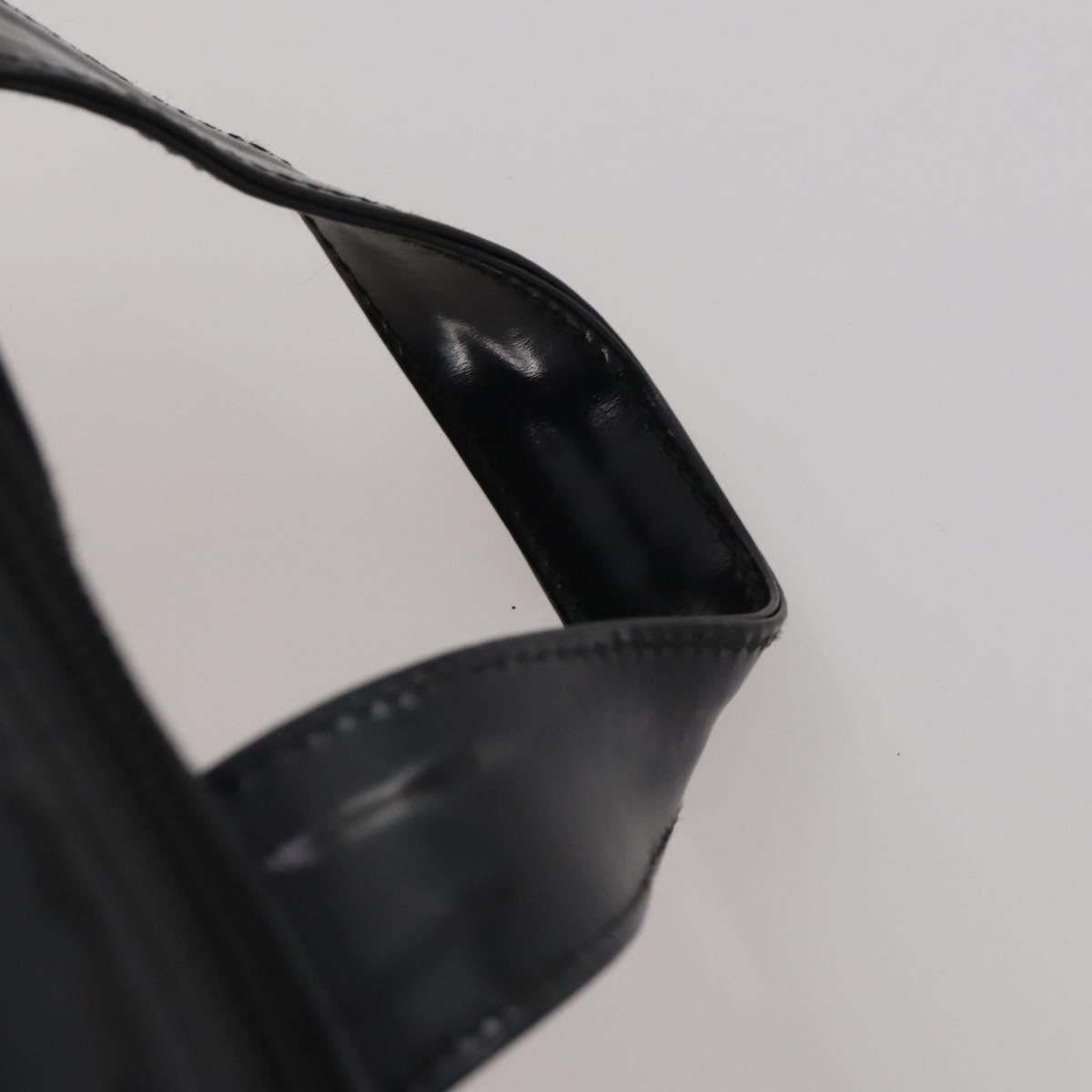 GUCCI Backpack Patent Black Silver Auth 201416