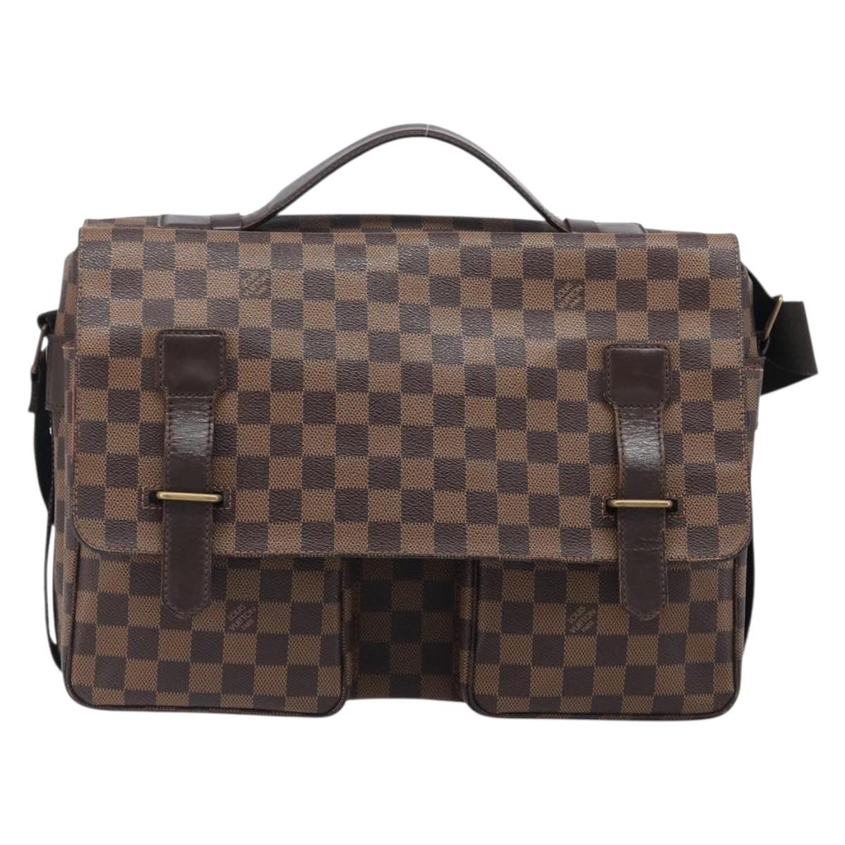 LOUIS VUITTON Damier Ebene Broadway Shoulder Bag N42270 LV Auth 201417