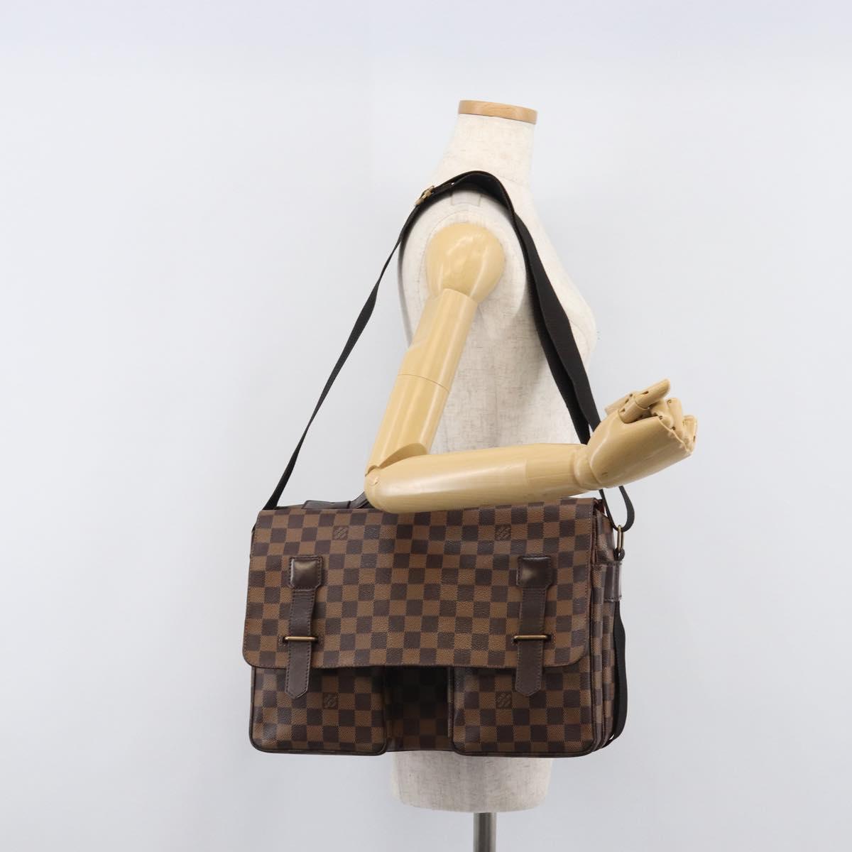 LOUIS VUITTON Damier Ebene Broadway Shoulder Bag N42270 LV Auth 201417