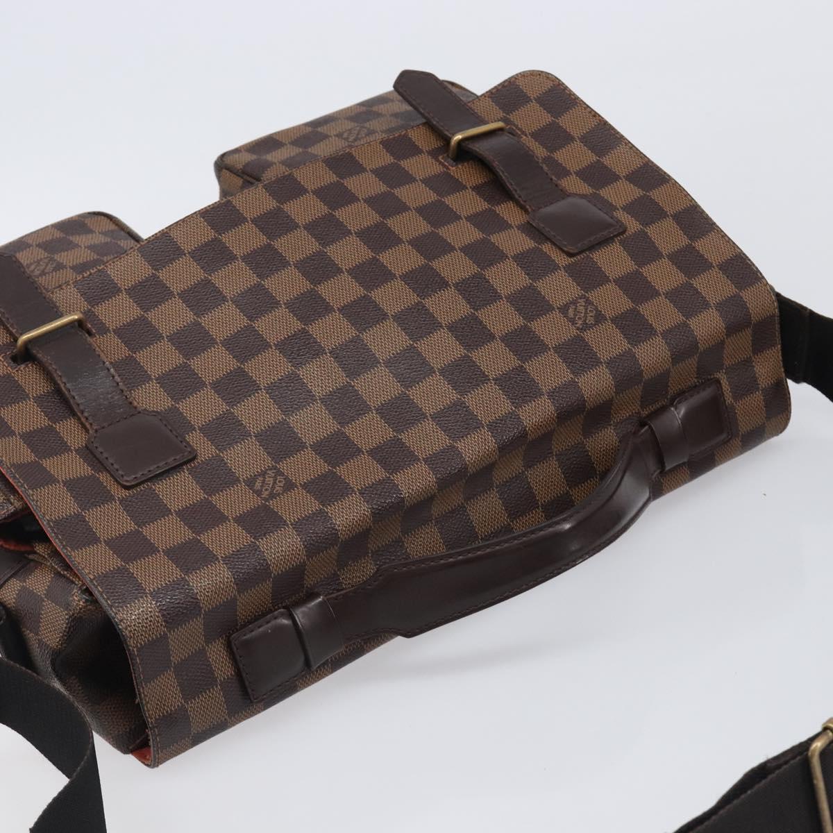 LOUIS VUITTON Damier Ebene Broadway Shoulder Bag N42270 LV Auth 201417