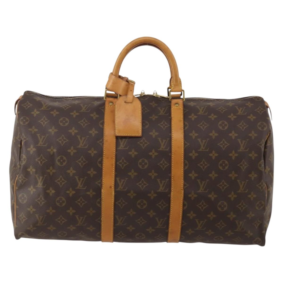 LOUIS VUITTON Monogram Keepall 50 Boston Bag M41426 LV Auth 201418A