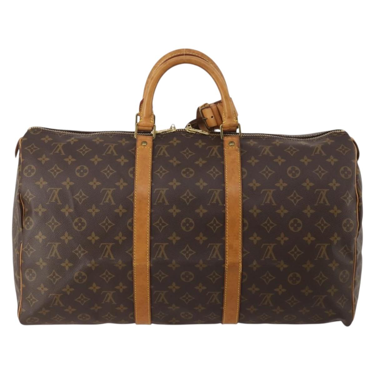 LOUIS VUITTON Monogram Keepall 50 Boston Bag M41426 LV Auth 201418A