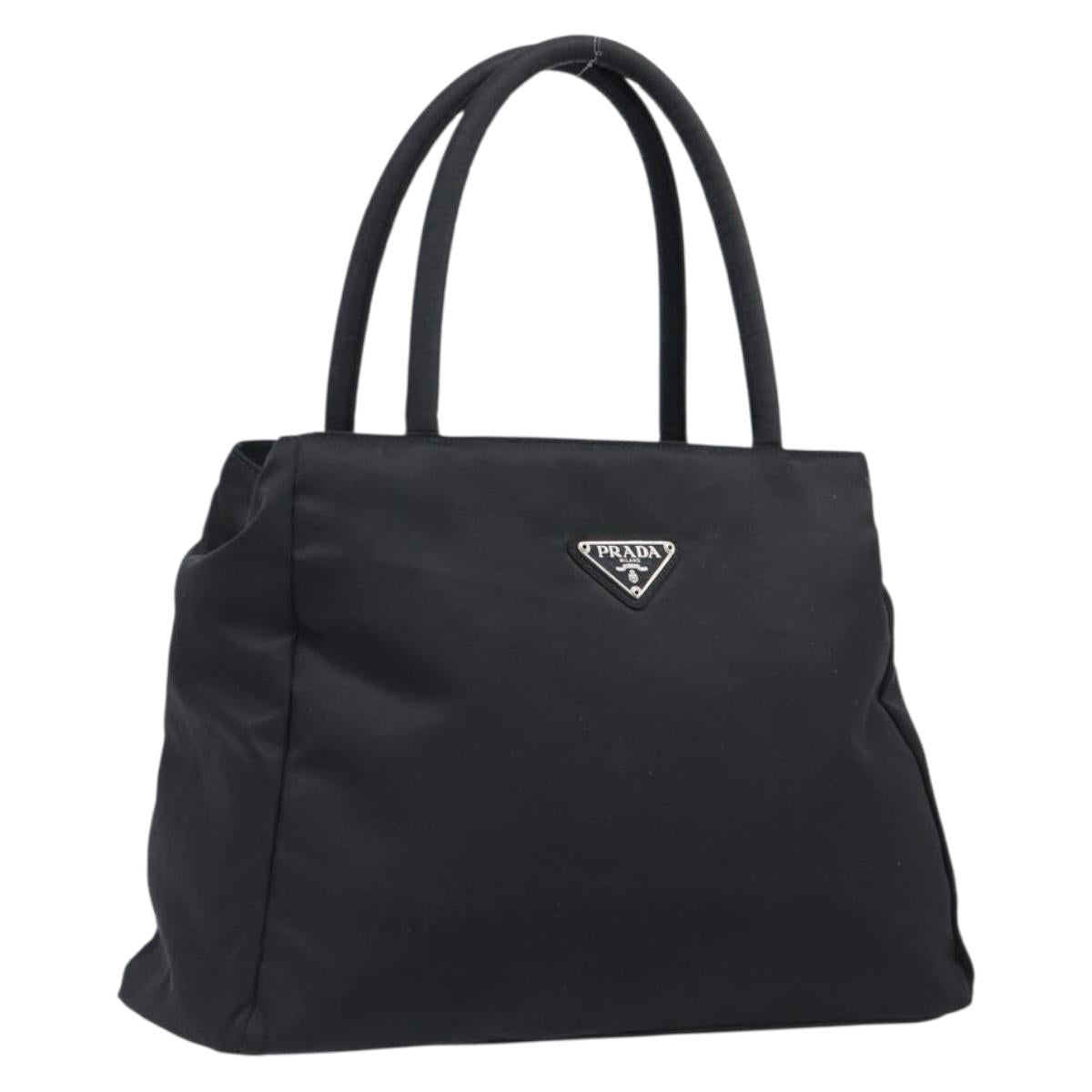 PRADA Hand Bag Nylon Black Auth 201421