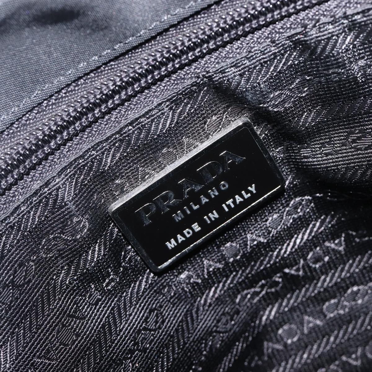 PRADA Hand Bag Nylon Black Auth 201421