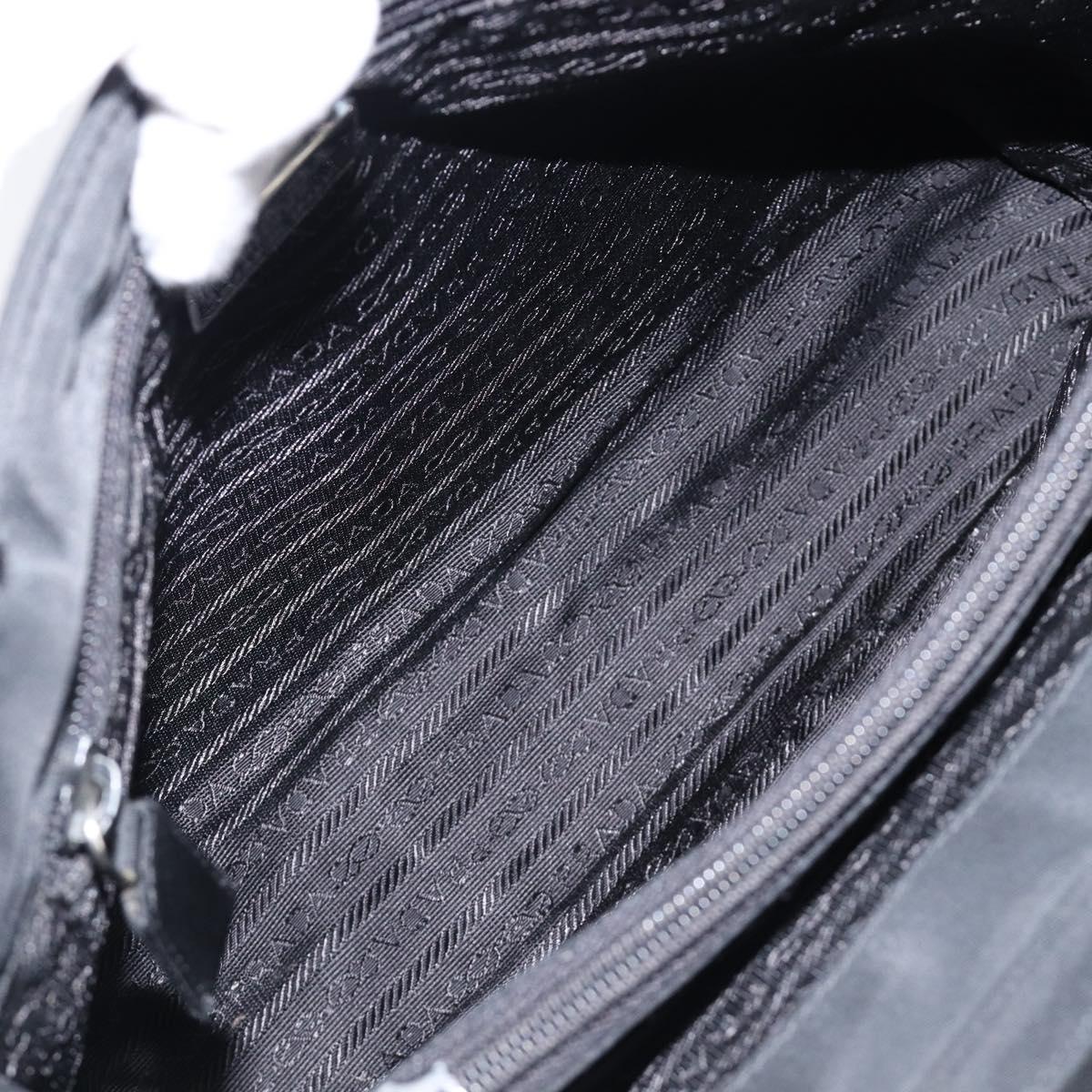 PRADA Hand Bag Nylon Black Auth 201421