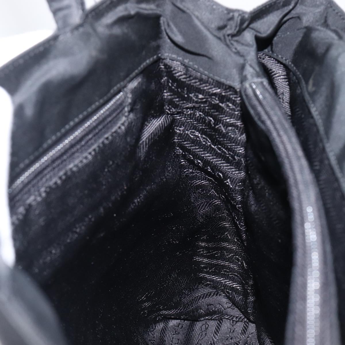 PRADA Hand Bag Nylon Black Auth 201421