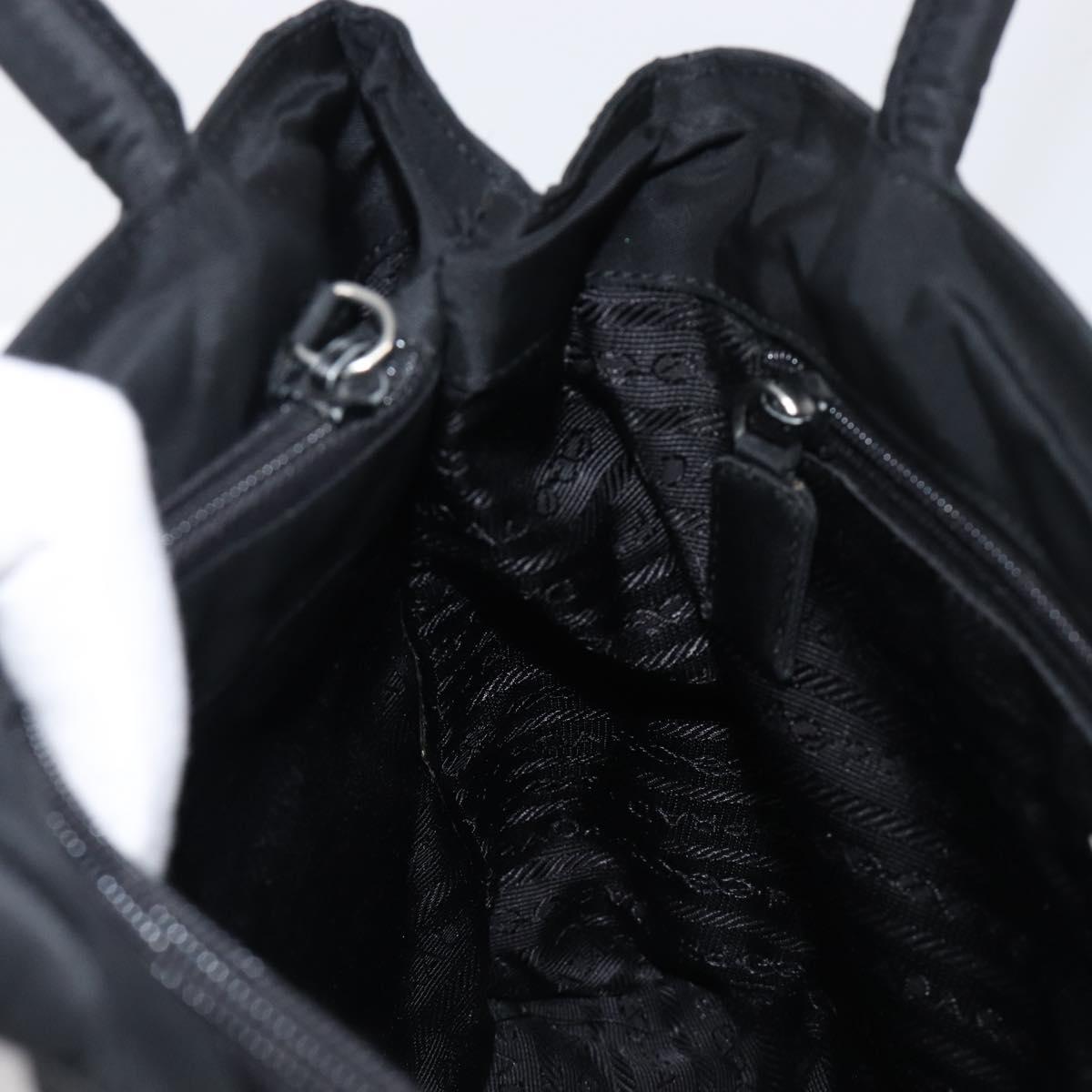 PRADA Hand Bag Nylon Black Auth 201421