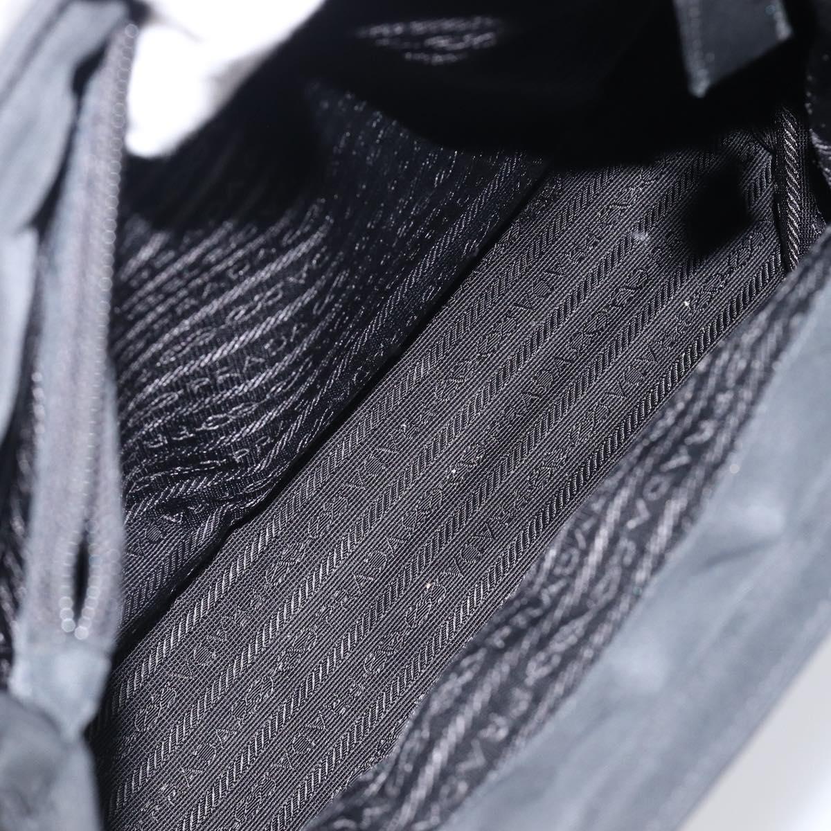 PRADA Hand Bag Nylon Black Auth 201421