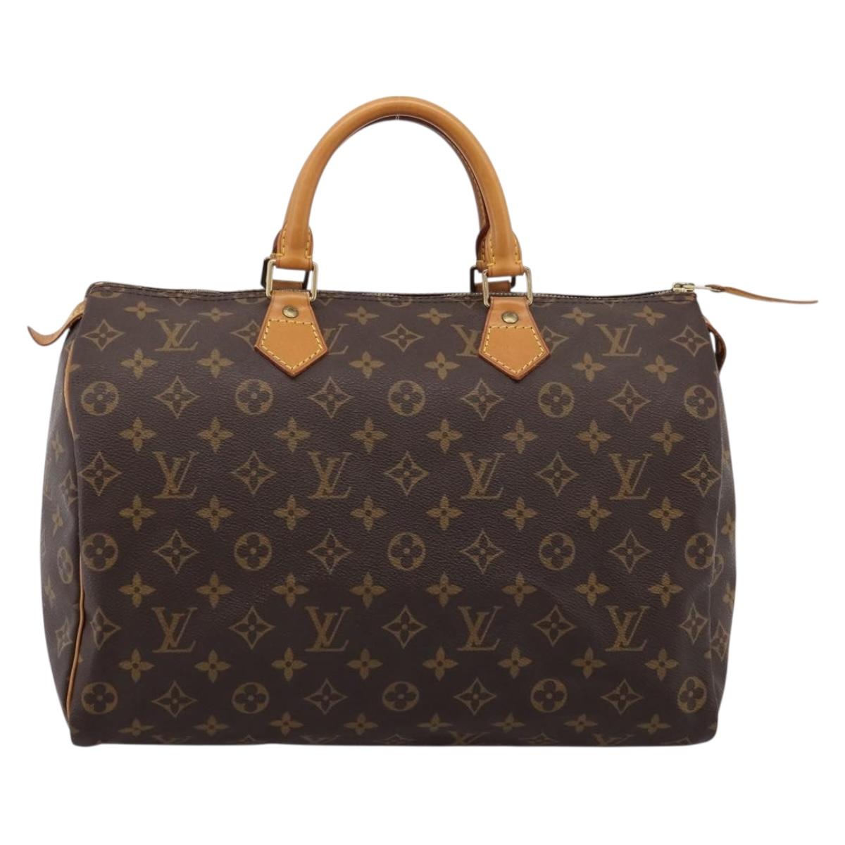 LOUIS VUITTON Monogram Speedy 35 Hand Bag M41524 LV Auth 201426