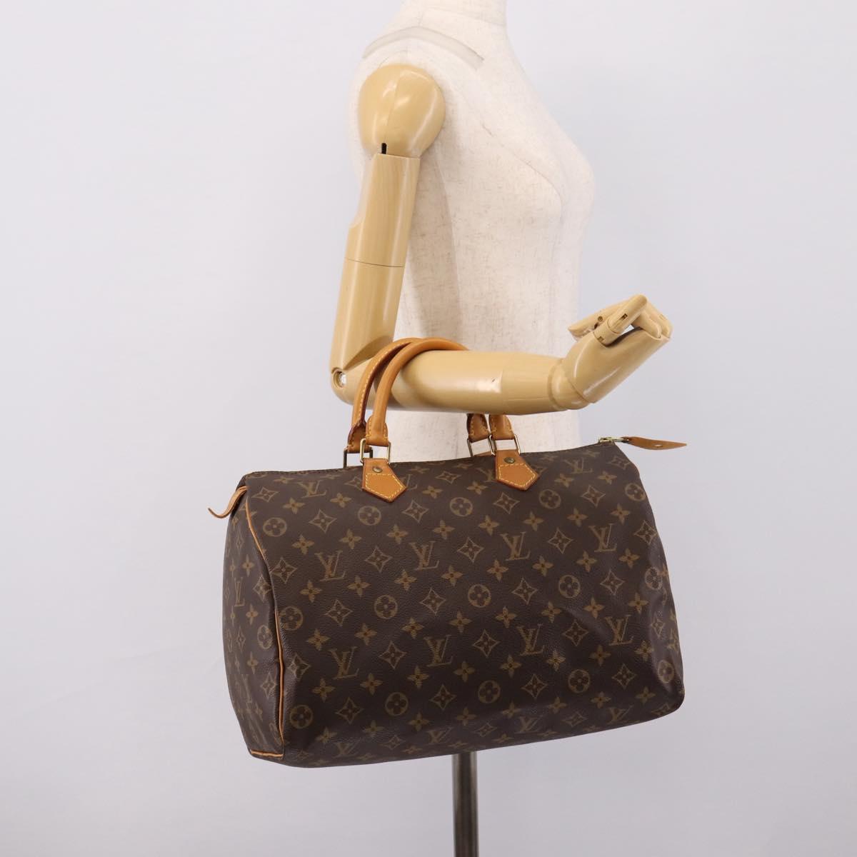 LOUIS VUITTON Monogram Speedy 35 Hand Bag M41524 LV Auth 201426
