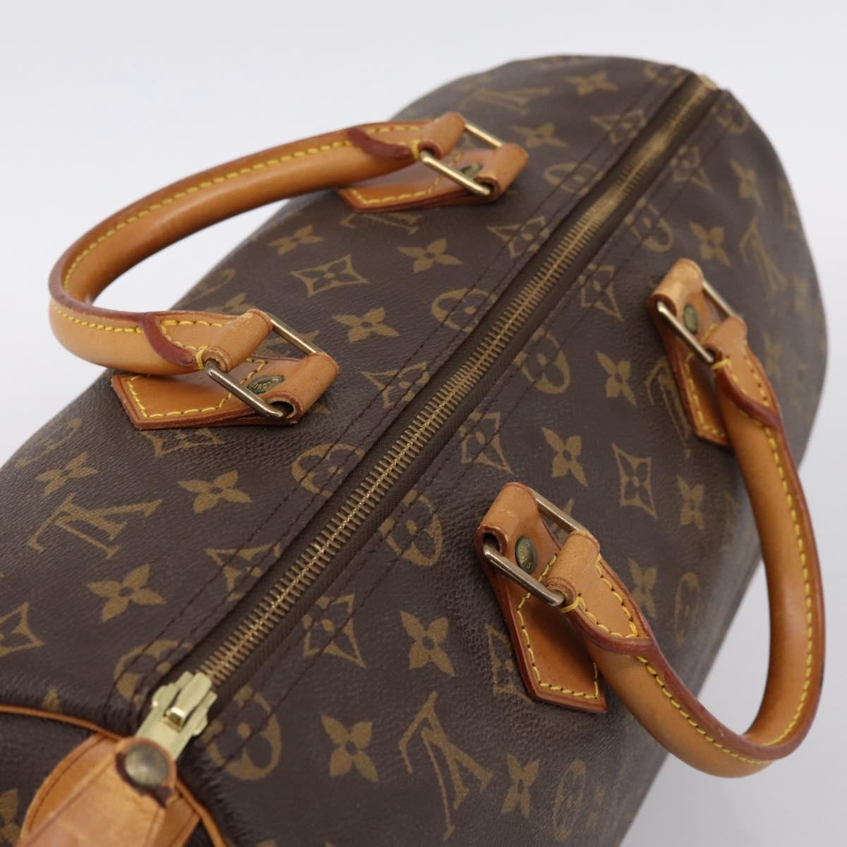 LOUIS VUITTON Monogram Speedy 35 Hand Bag M41524 LV Auth 201426