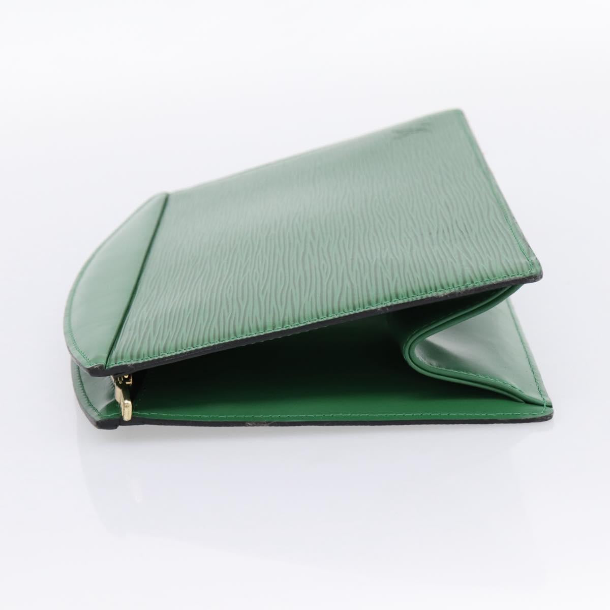 LOUIS VUITTON Epi Trousse Crete Pouch Green M48404 LV Auth 201429