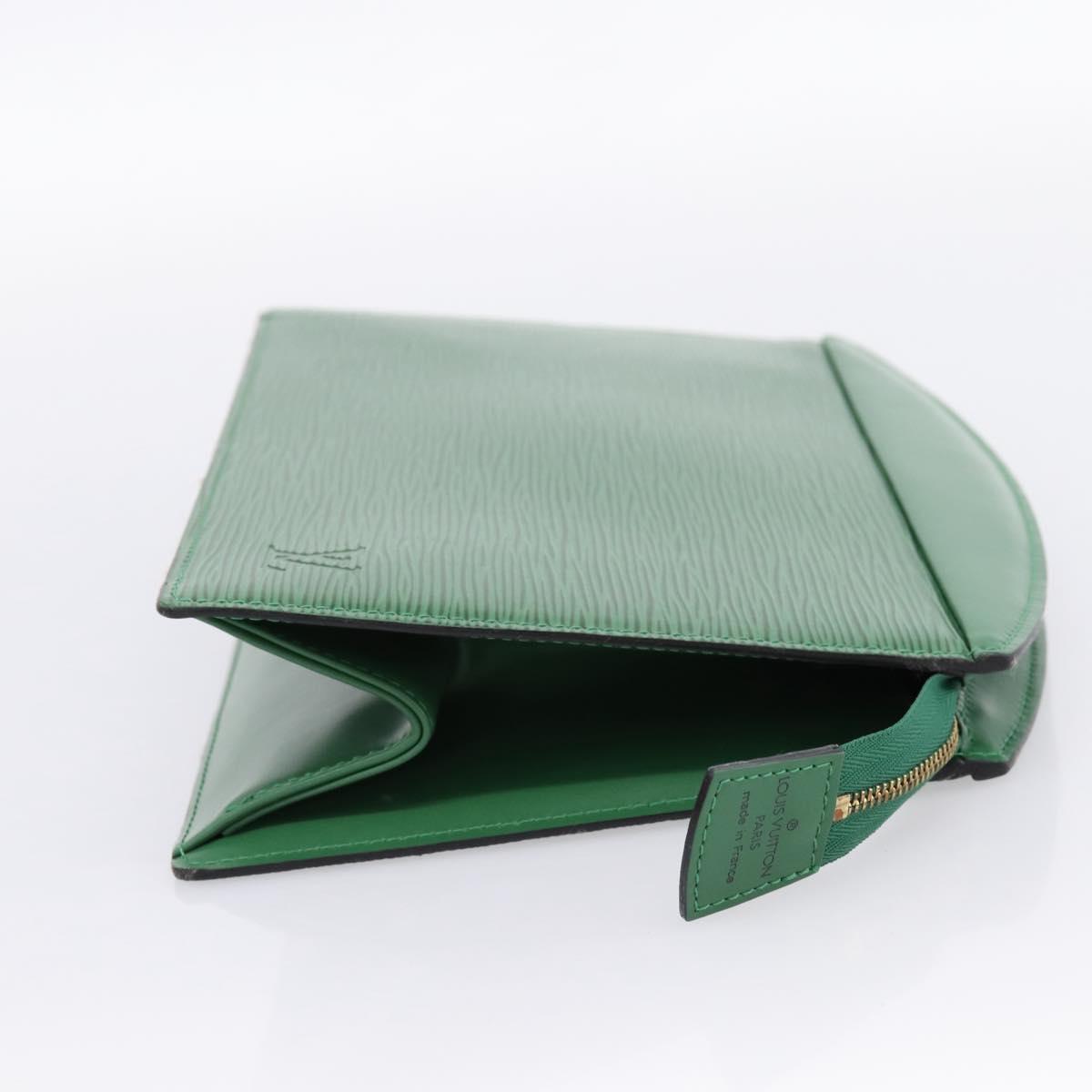 LOUIS VUITTON Epi Trousse Crete Pouch Green M48404 LV Auth 201429