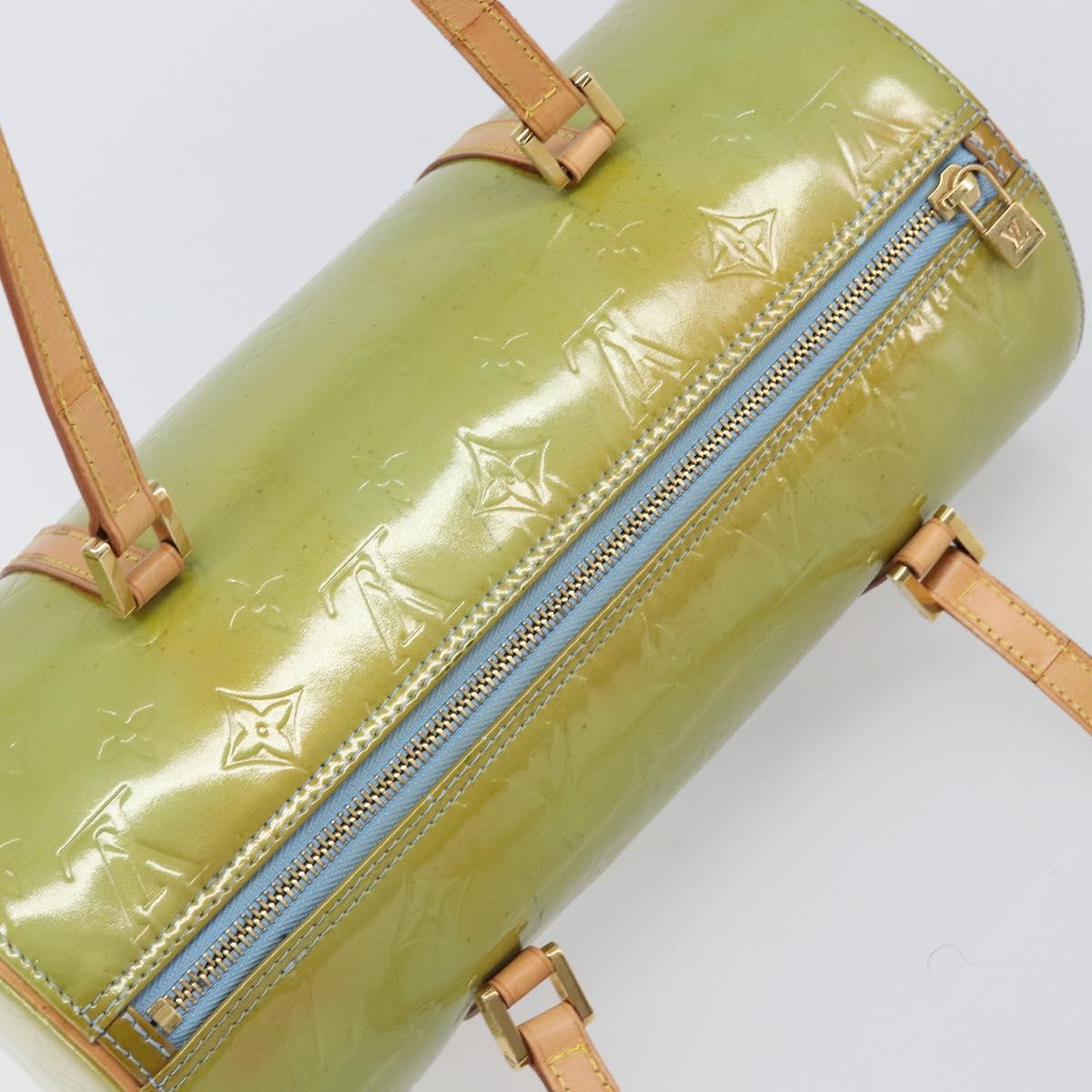 LOUIS VUITTON Monogram Vernis Bedford Hand Bag Baby Blue M91007 LV Auth 201430A
