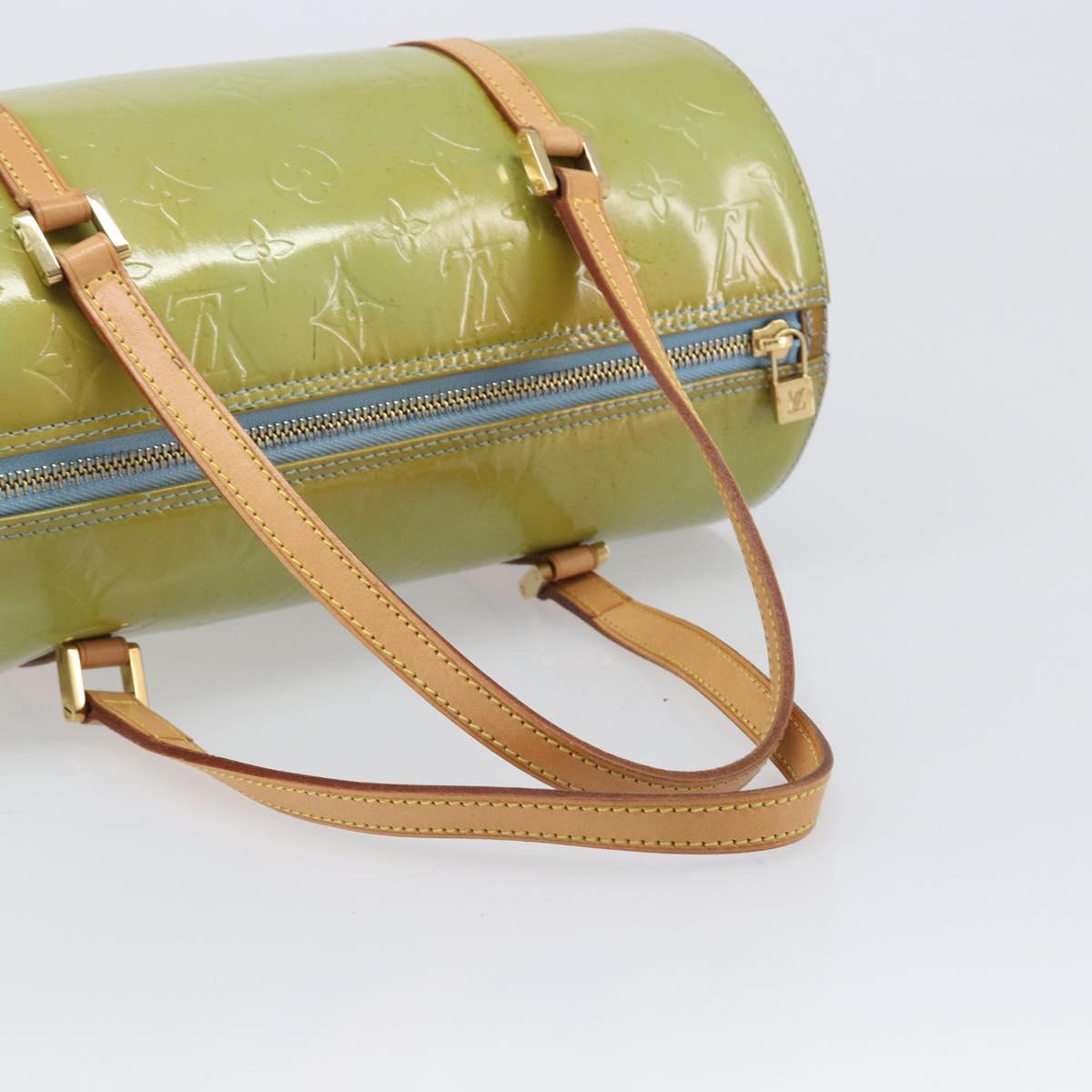 LOUIS VUITTON Monogram Vernis Bedford Hand Bag Baby Blue M91007 LV Auth 201430A