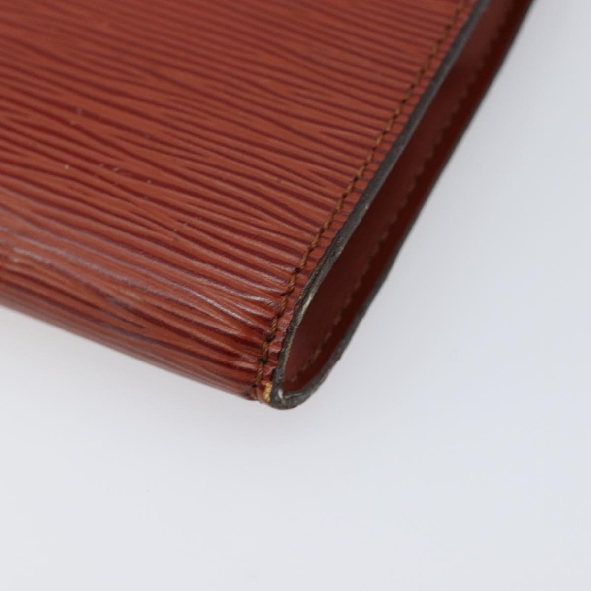 LOUIS VUITTON Epi Pochette Accessoires Pouch Brown M52983 LV Auth 201432