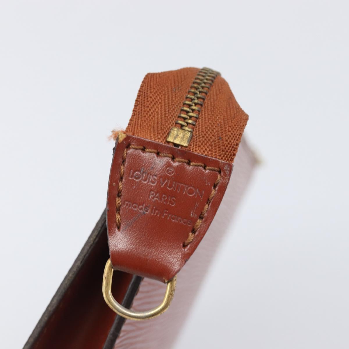LOUIS VUITTON Epi Pochette Accessoires Pouch Brown M52983 LV Auth 201432