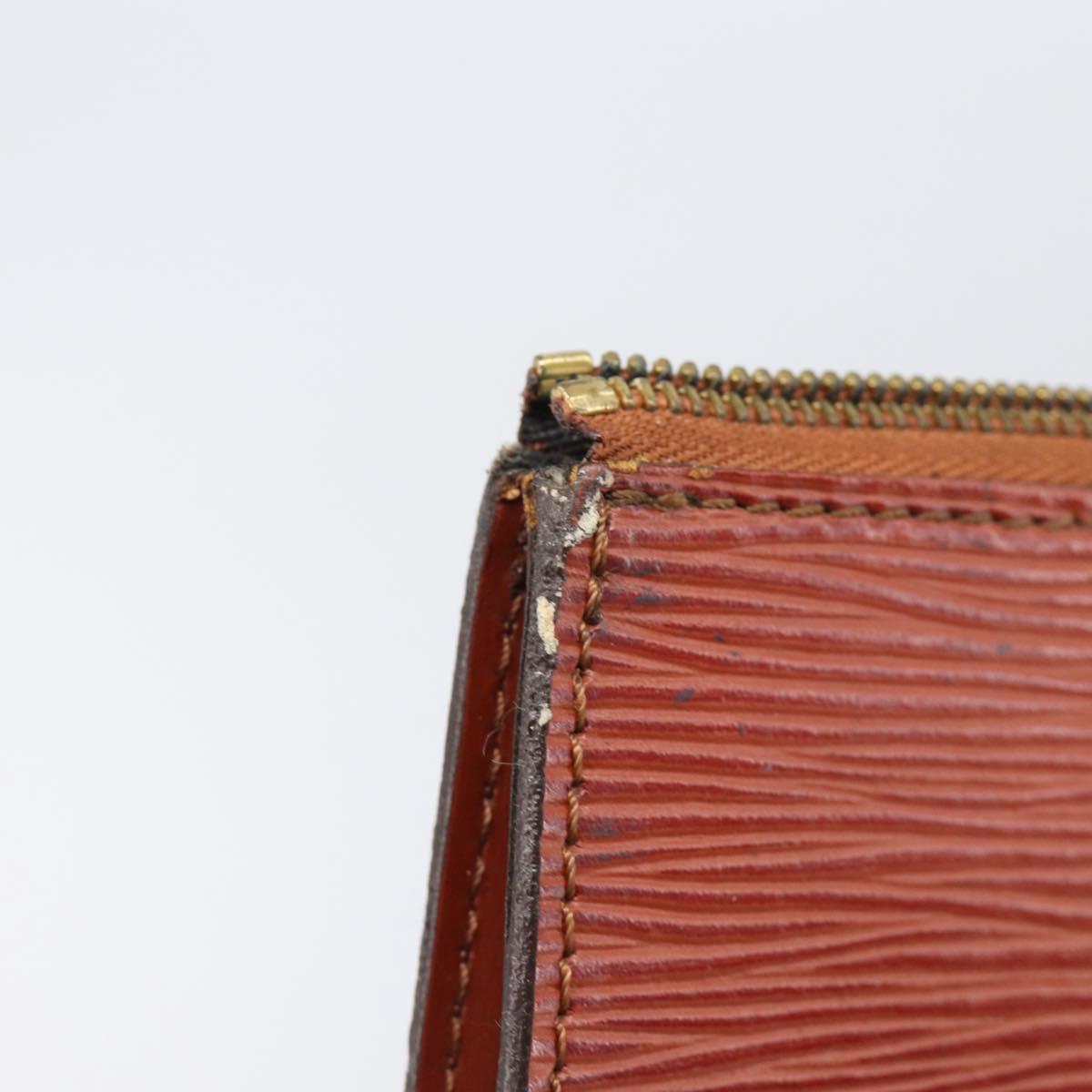 LOUIS VUITTON Epi Pochette Accessoires Pouch Brown M52983 LV Auth 201432