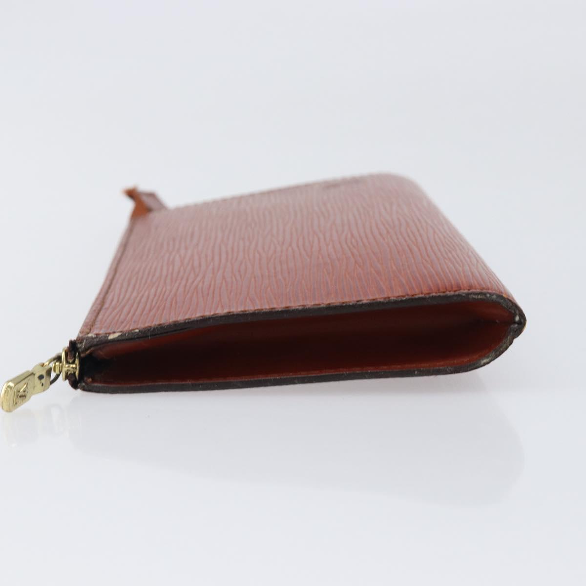 LOUIS VUITTON Epi Pochette Accessoires Pouch Brown M52983 LV Auth 201432