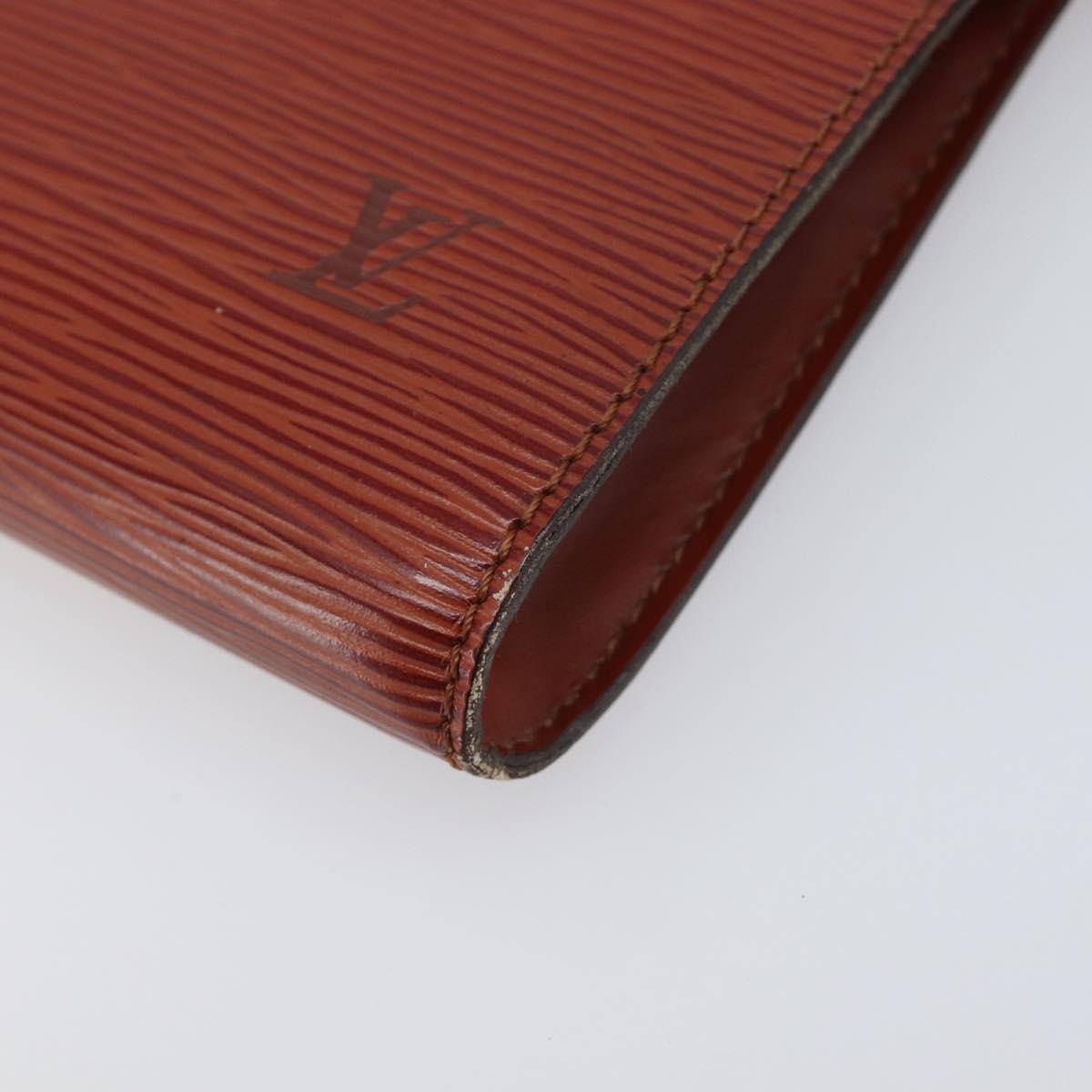 LOUIS VUITTON Epi Pochette Accessoires Pouch Brown M52983 LV Auth 201432