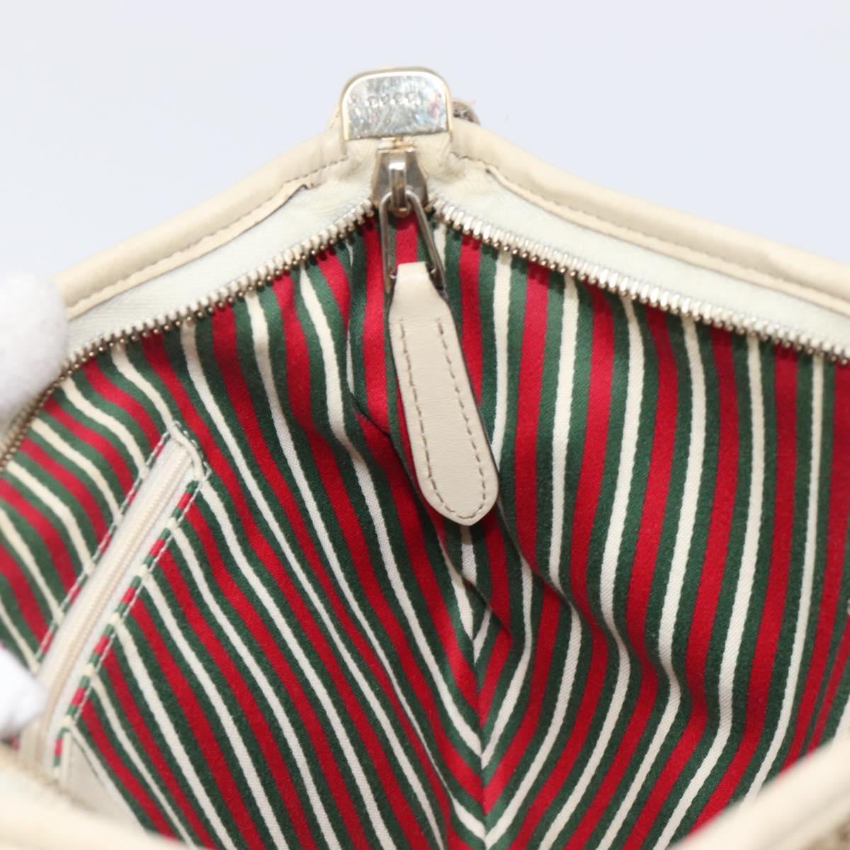 GUCCI GG Canvas Shoulder Bag Beige Gold Tone 169998 Auth 201433