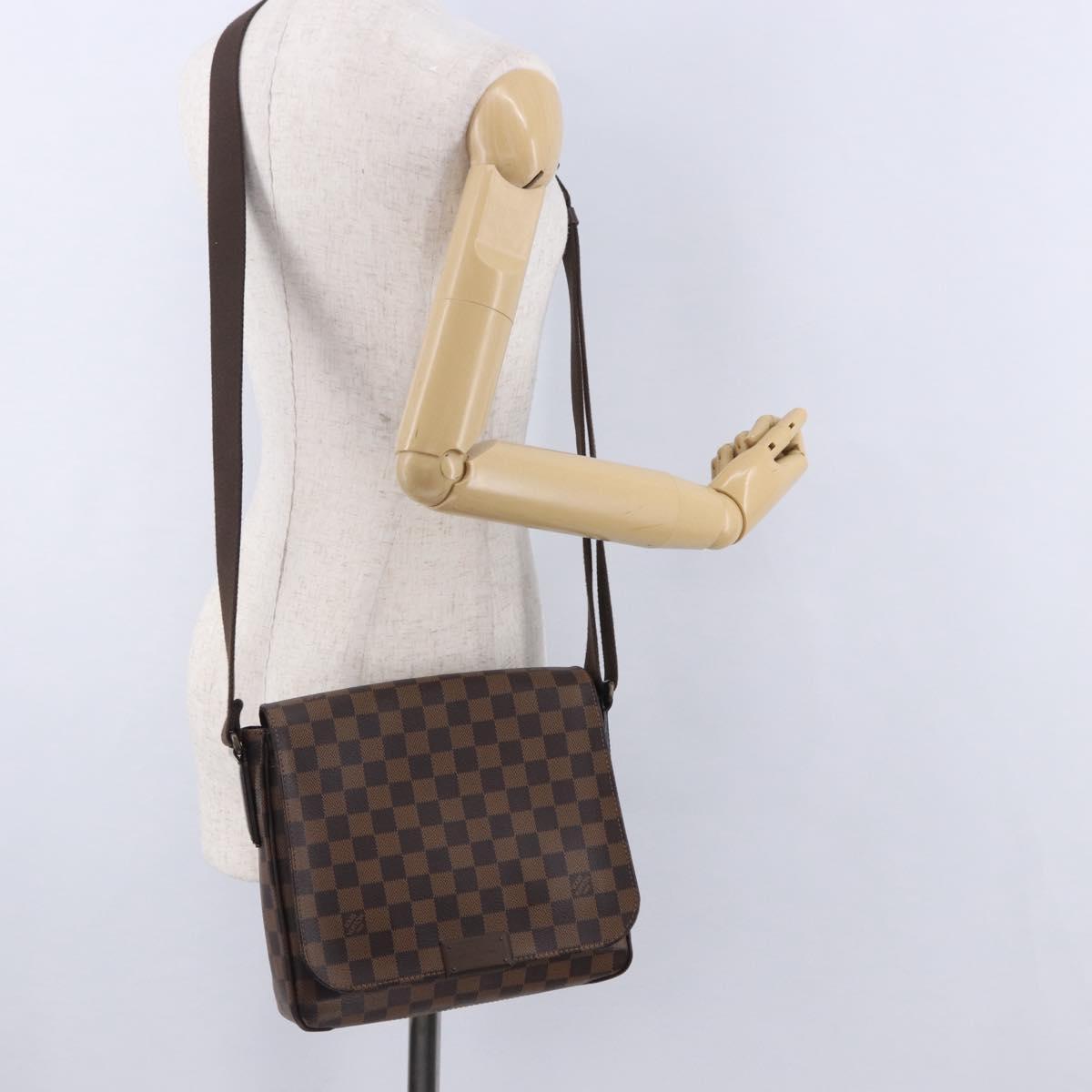 LOUIS VUITTON Damier Ebene District PM Shoulder Bag N41213 LV Auth 201434V