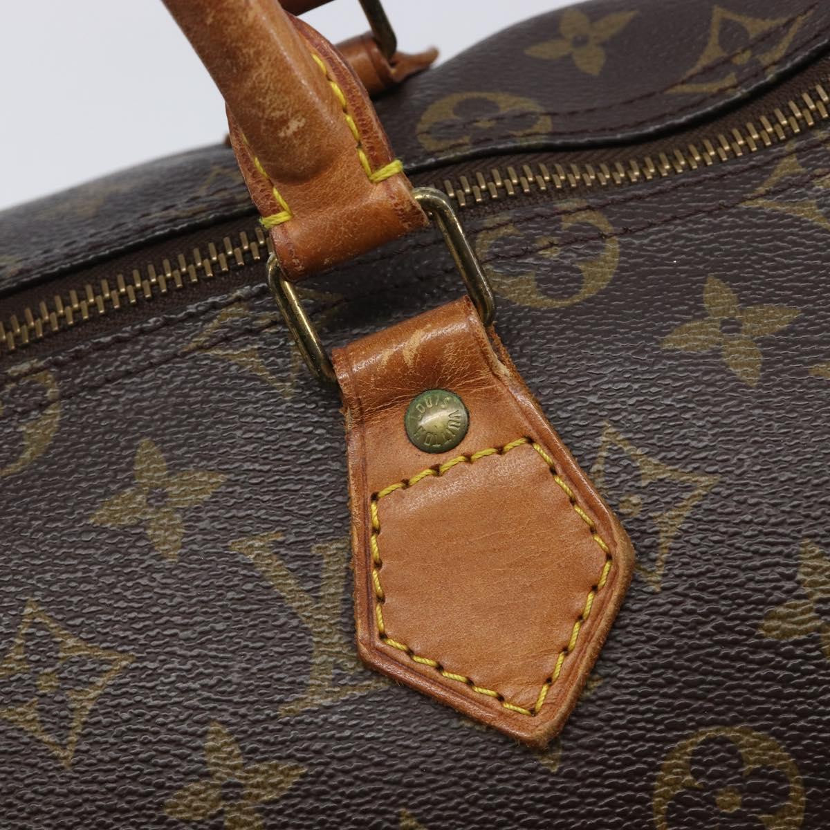 LOUIS VUITTON Monogram Speedy 35 Hand Bag M41524 LV Auth 201435