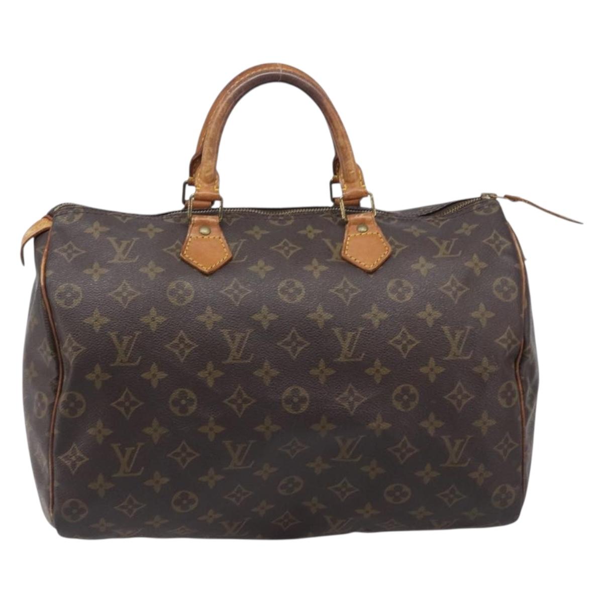 LOUIS VUITTON Monogram Speedy 35 Hand Bag M41524 LV Auth 201435