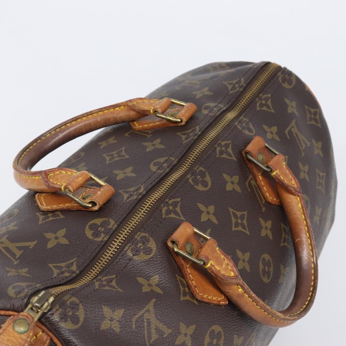 LOUIS VUITTON Monogram Speedy 35 Hand Bag M41524 LV Auth 201435