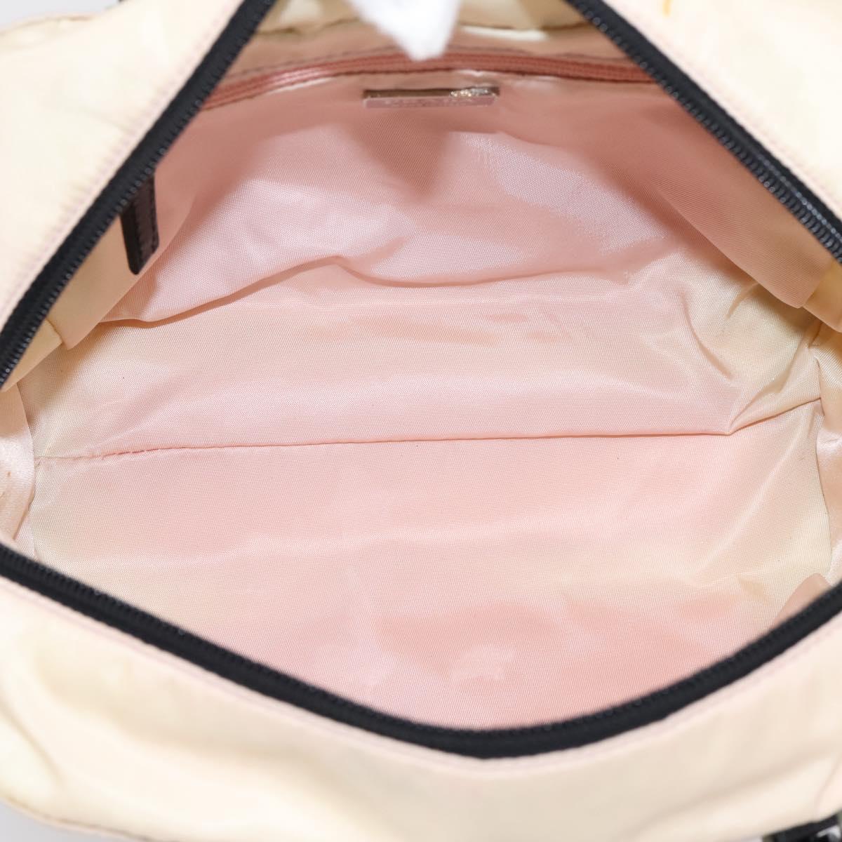 PRADA Hand Bag Nylon Pink Black Auth 201438