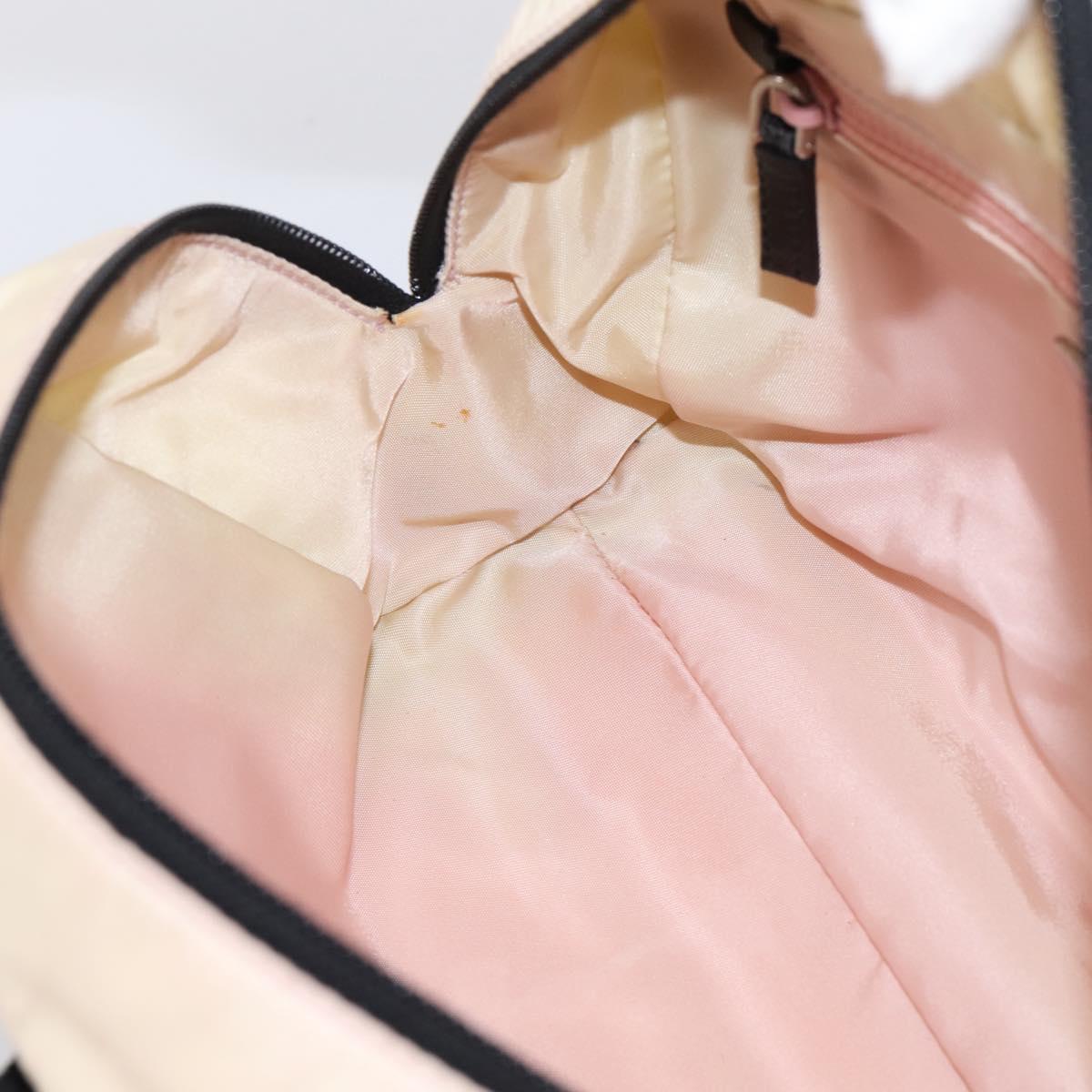 PRADA Hand Bag Nylon Pink Black Auth 201438