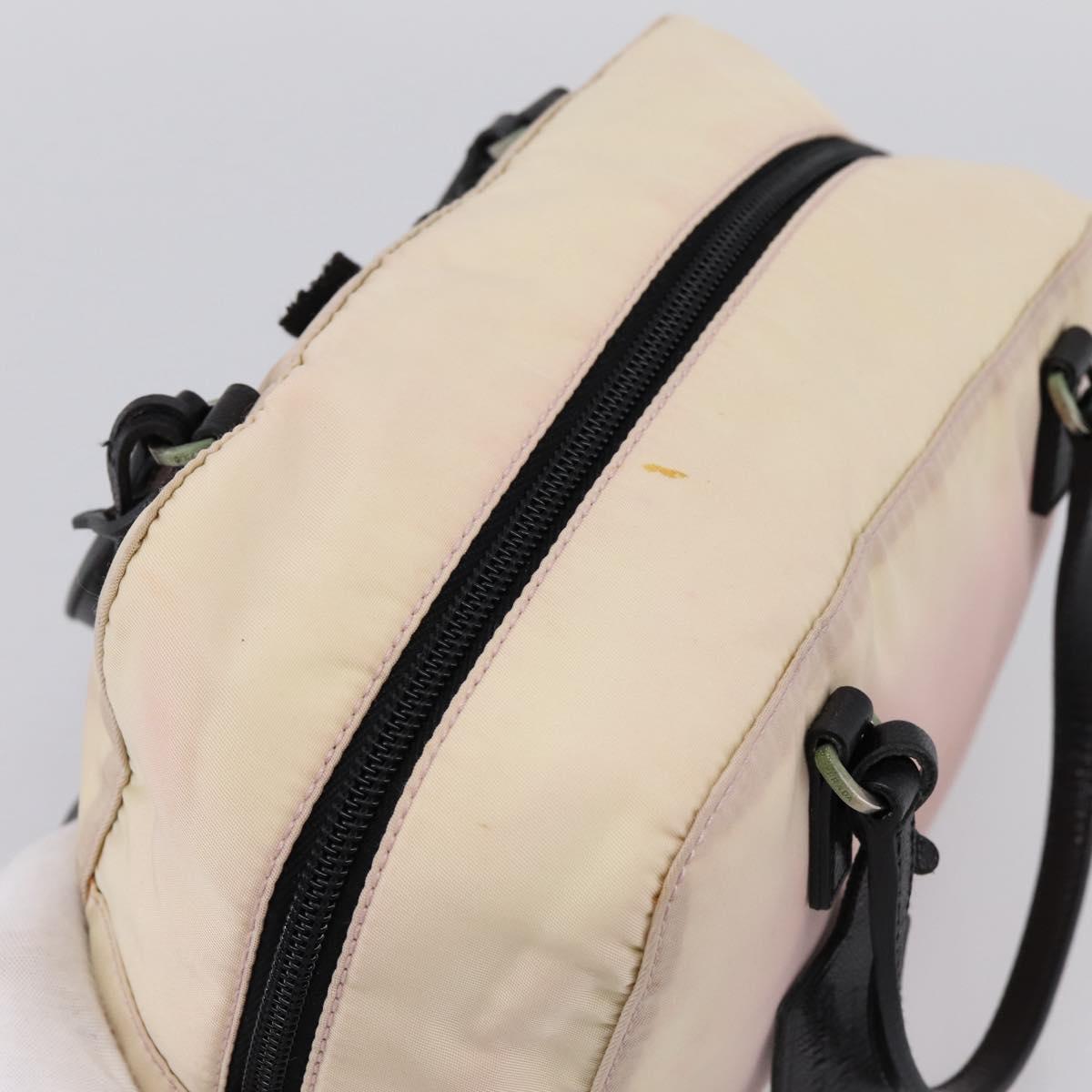 PRADA Hand Bag Nylon Pink Black Auth 201438