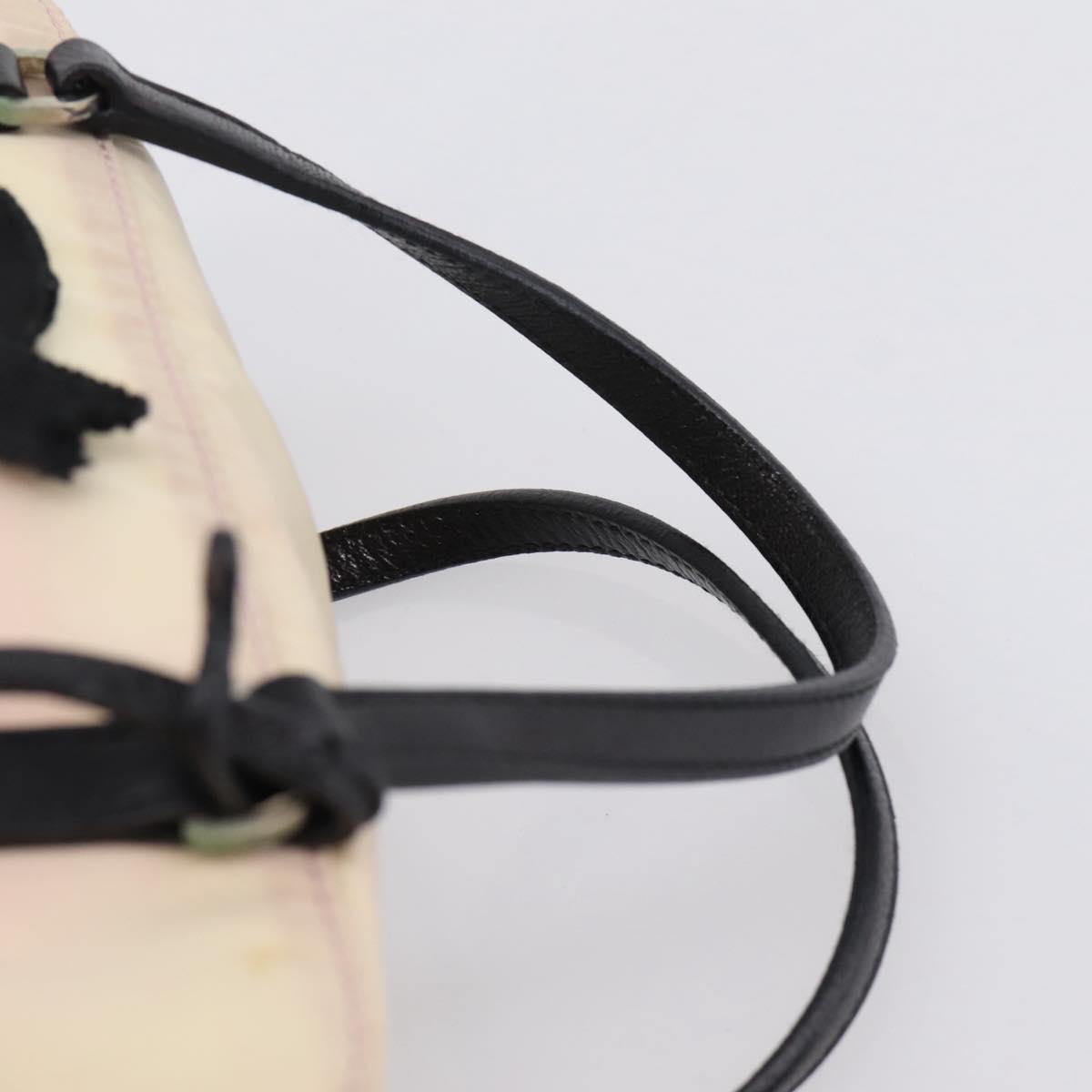 PRADA Hand Bag Nylon Pink Black Auth 201438