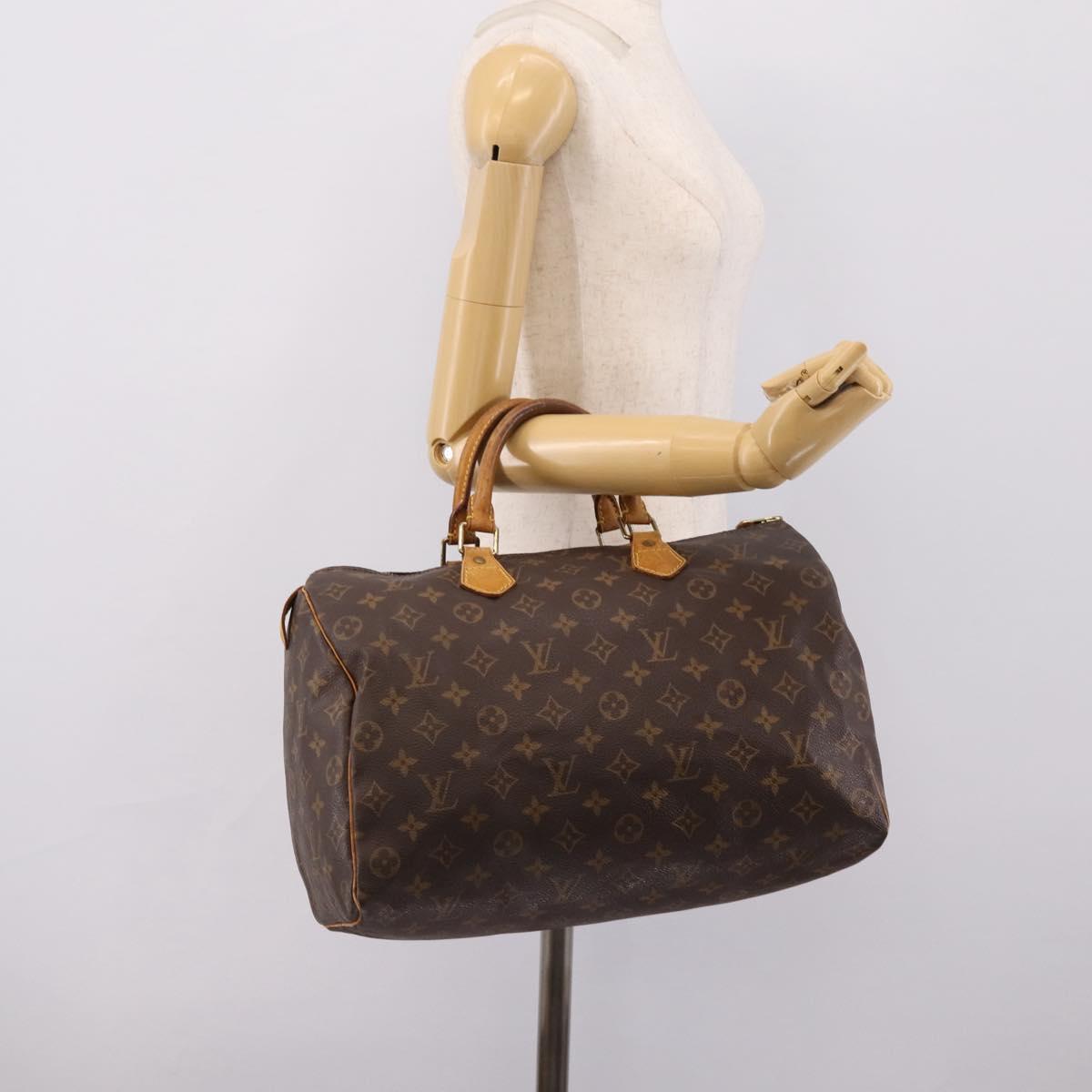 LOUIS VUITTON Monogram Speedy 35 Hand Bag M41524 LV Auth 201441