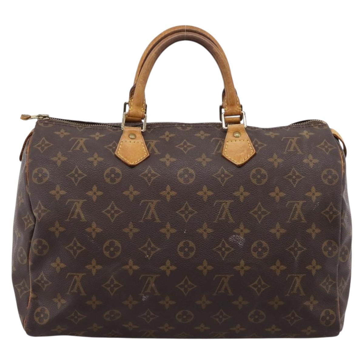 LOUIS VUITTON Monogram Speedy 35 Hand Bag M41524 LV Auth 201441