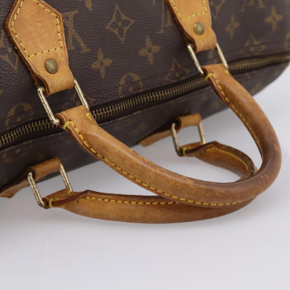 LOUIS VUITTON Monogram Speedy 35 Hand Bag M41524 LV Auth 201441