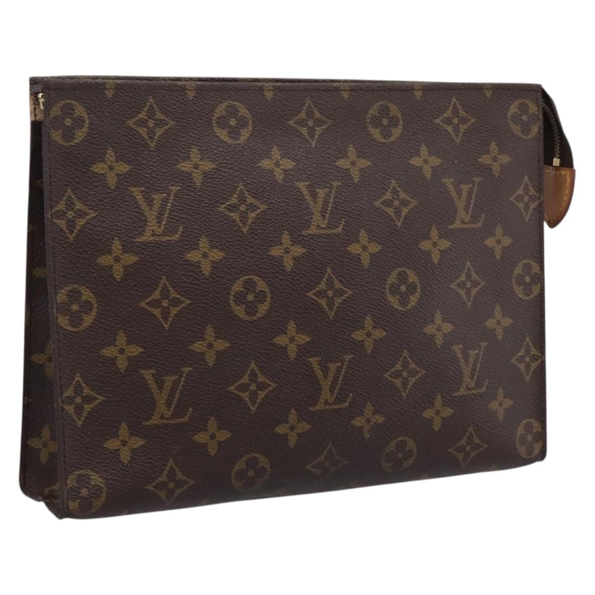LOUIS VUITTON Monogram Poche Toilette 26 Pouch M47542 LV Auth 201448