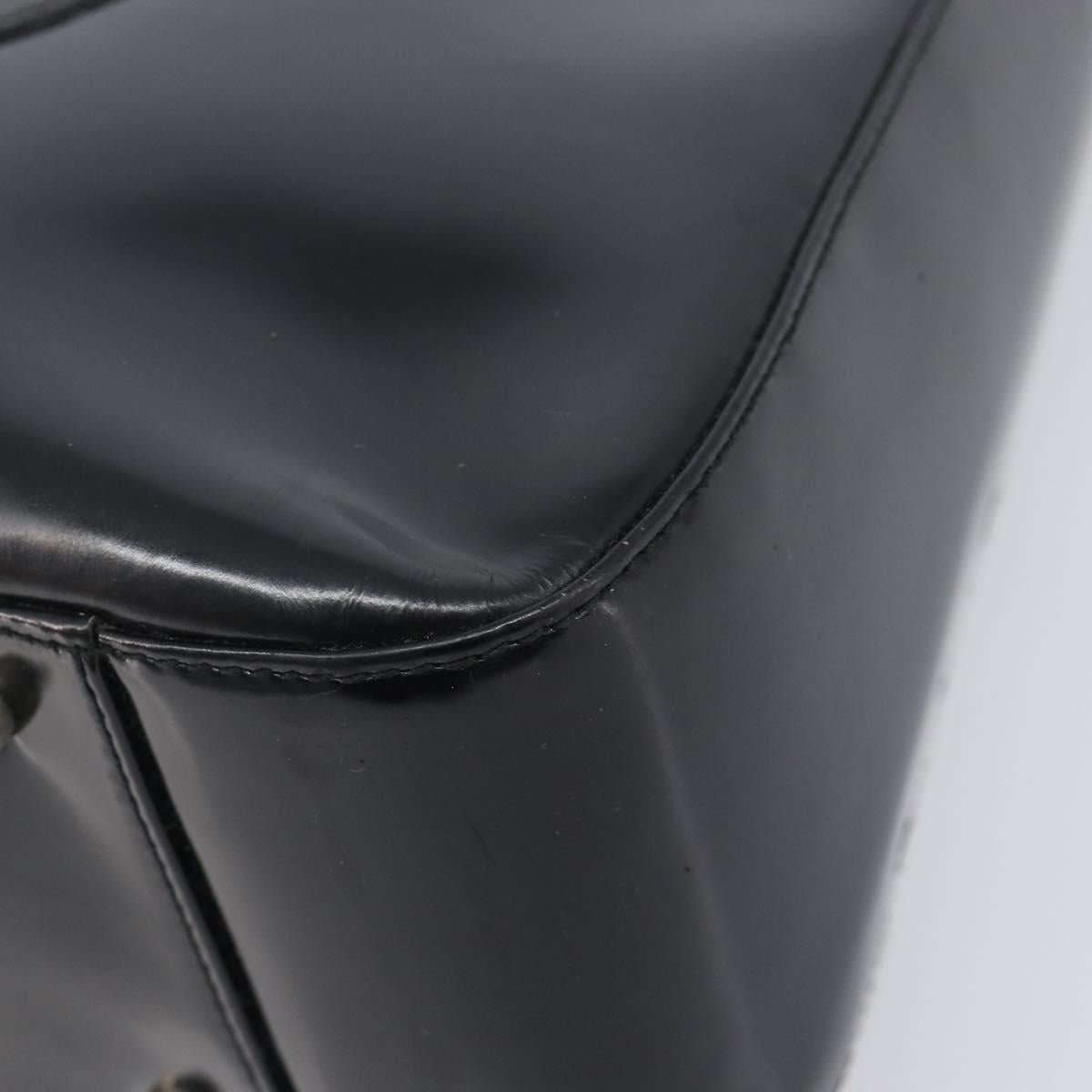 GUCCI Hand Bag Patent Leather 2way Black Silver 000 1013 0504 Auth 201452
