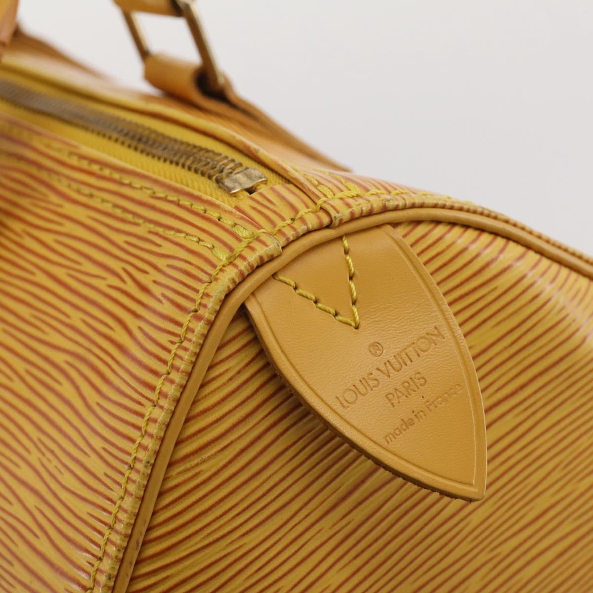 LOUIS VUITTON Epi Speedy 25 Hand Bag Tassili Yellow M43019 LV Auth 201455V