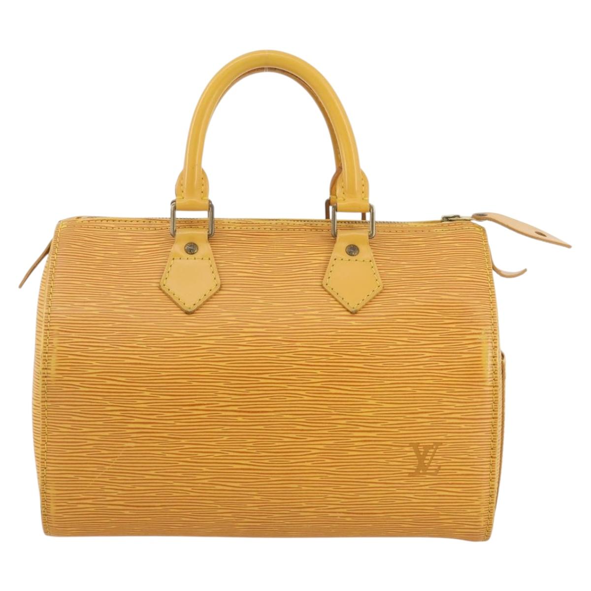 LOUIS VUITTON Epi Speedy 25 Hand Bag Tassili Yellow M43019 LV Auth 201455V