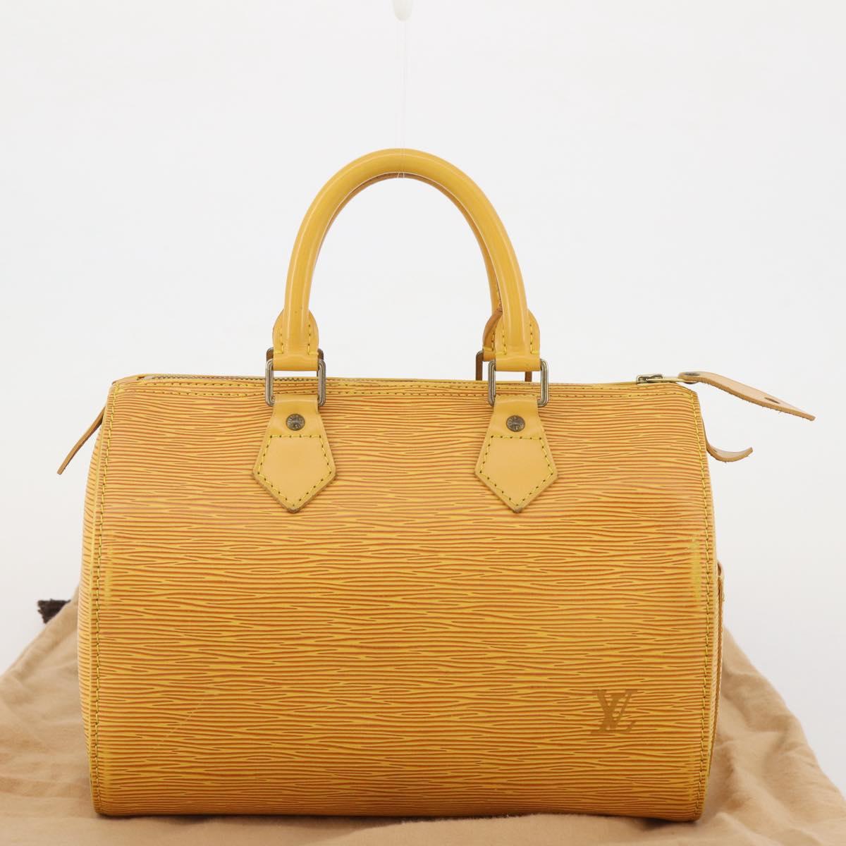 LOUIS VUITTON Epi Speedy 25 Hand Bag Tassili Yellow M43019 LV Auth 201455V