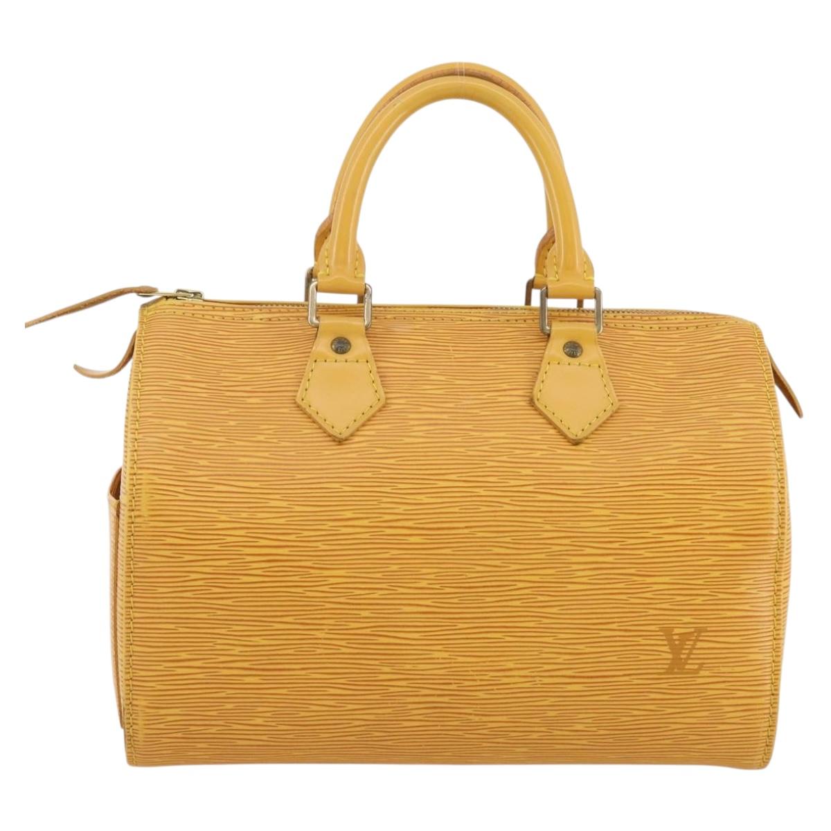 LOUIS VUITTON Epi Speedy 25 Hand Bag Tassili Yellow M43019 LV Auth 201455V