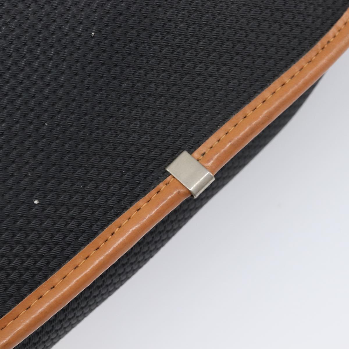 SAINT LAURENT Shoulder Bag PVC Canvas Black Gold Auth 201465
